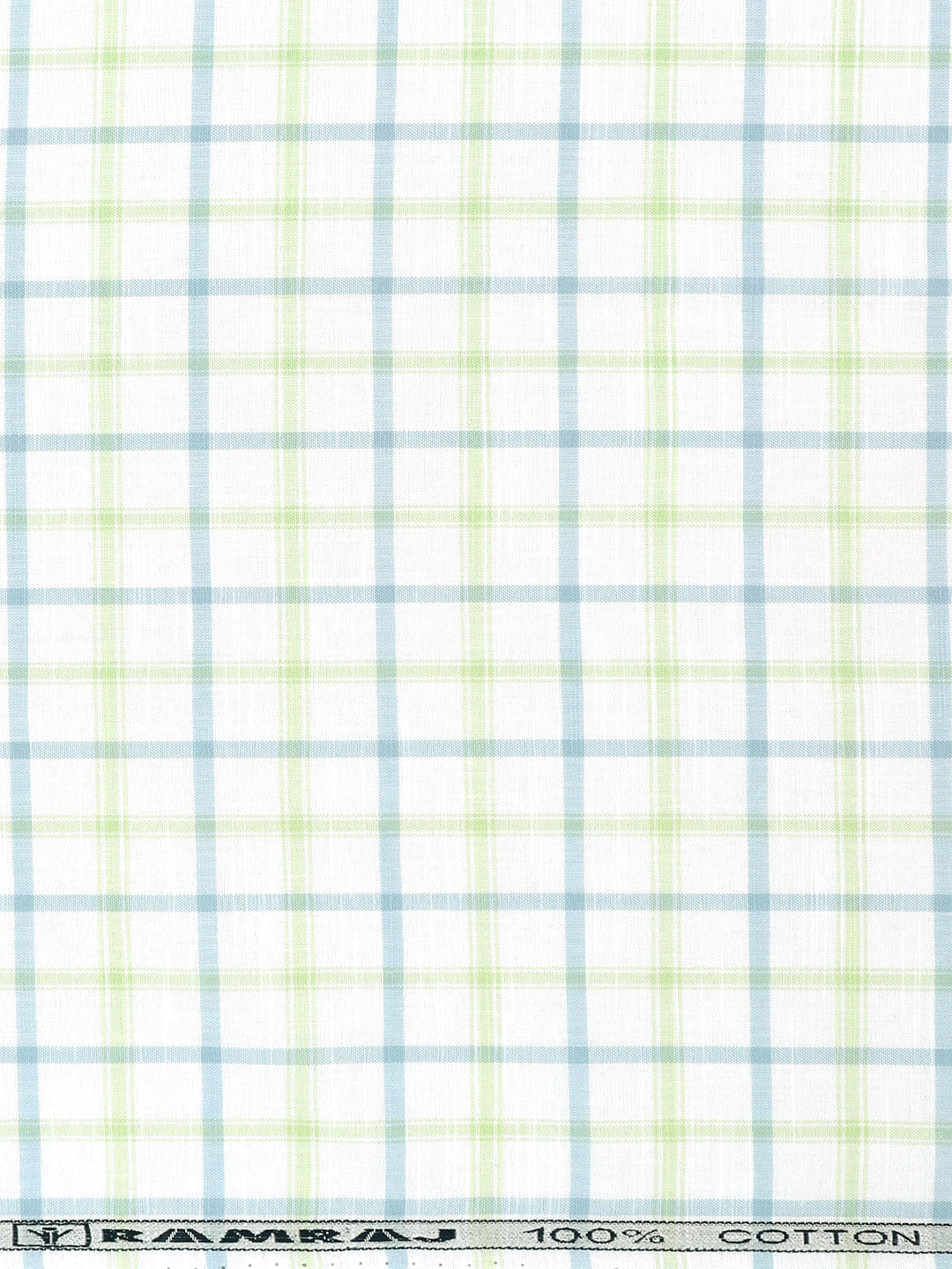 Men 100%Cotton Checks Shirt Fabric White Liberty Cotton