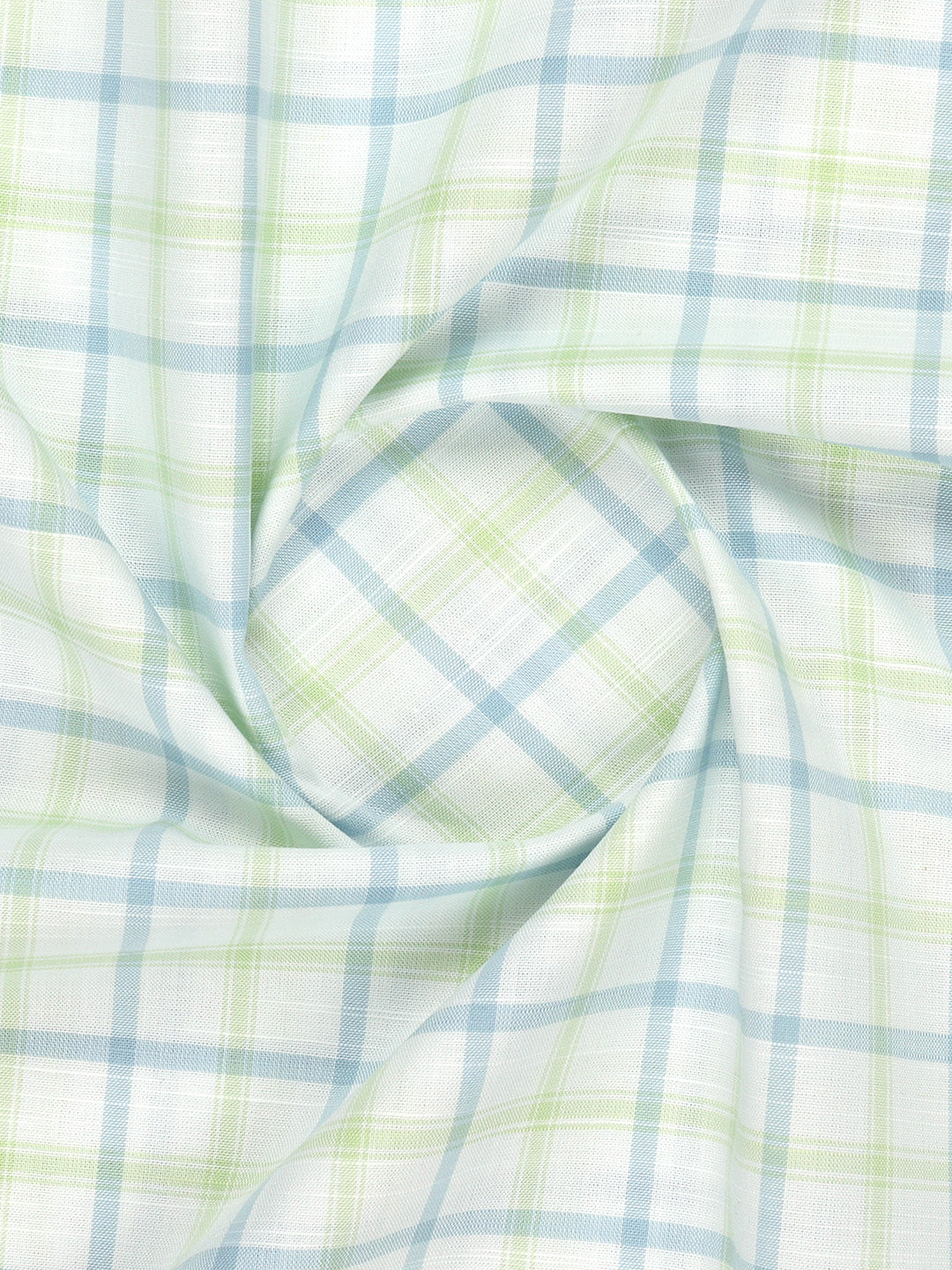 Men 100%Cotton Checks Shirt Fabric White Liberty Cotton