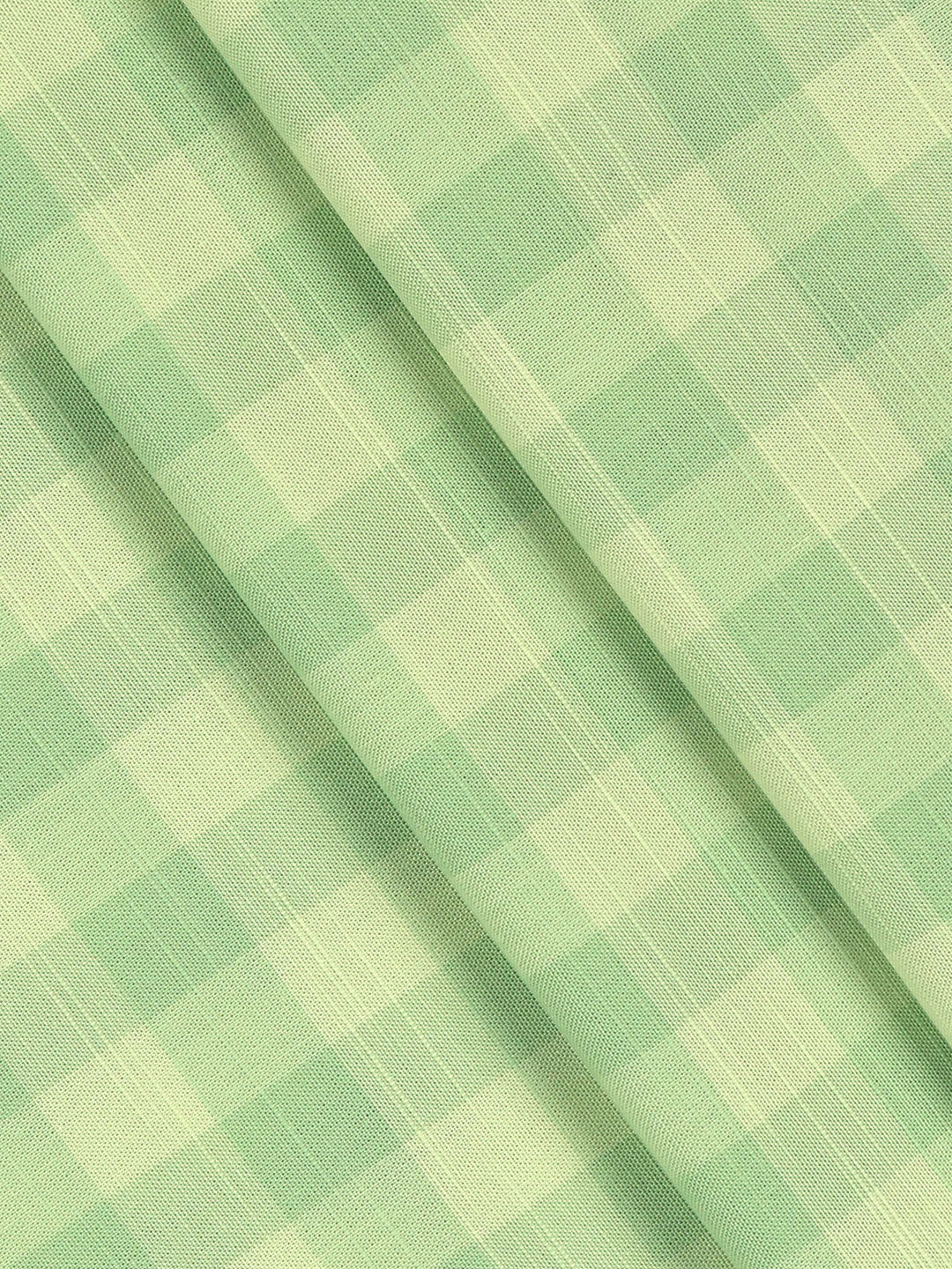 Men 100%Cotton Checks Shirt Fabric Green Liberty Cotton