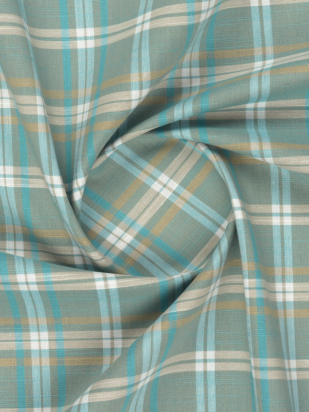 Men 100%Cotton Checks Shirt Fabric Blue Liberty Cotton