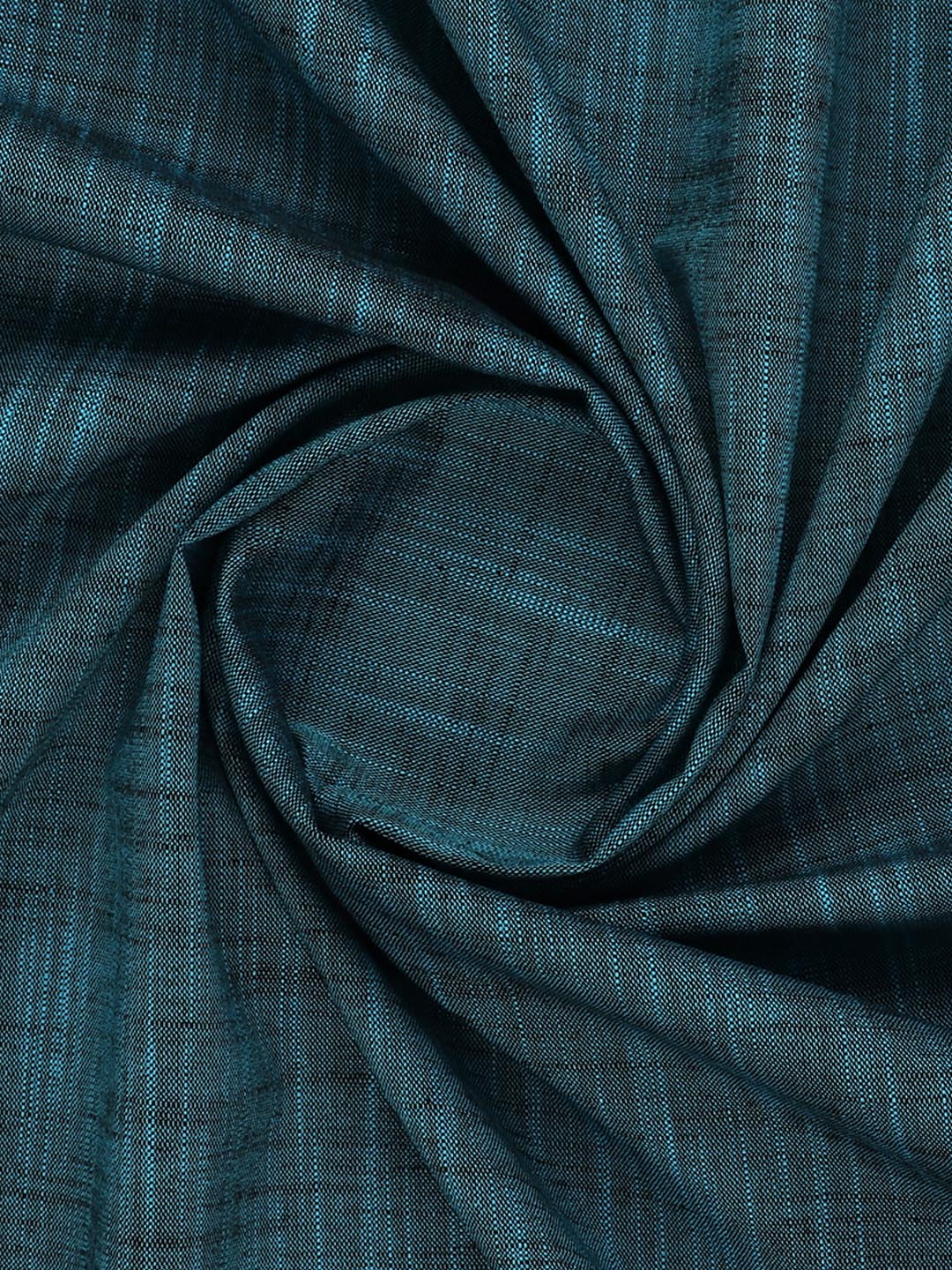 Mens Cotton Shirting Fabric Blue Mercury Bit