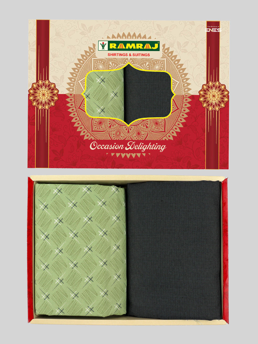 Men Cotton Printed Shirting & Suiting Gift Box RD151