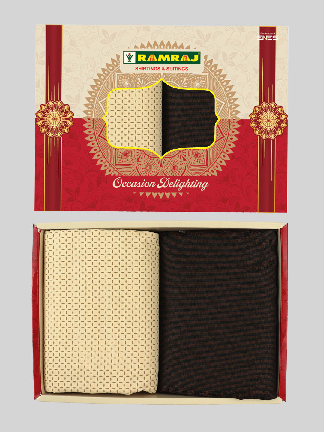 Men Cotton Printed Shirting & Suiting Gift Box RD152