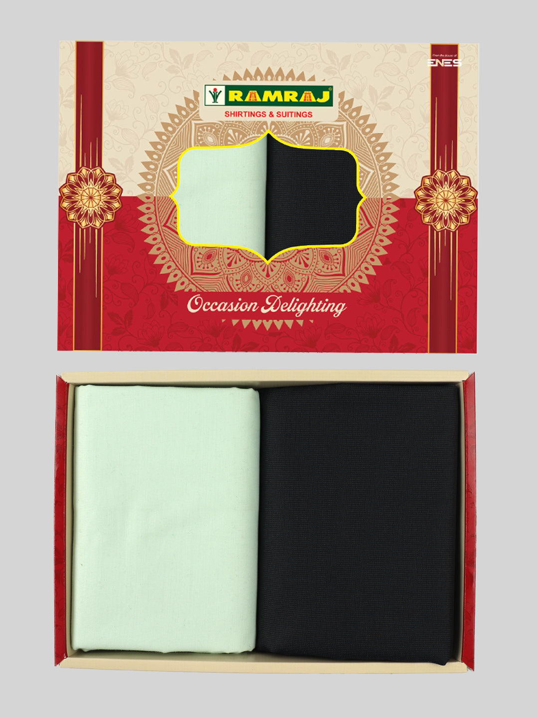 Men Cotton Plain Shirting & Suiting Gift Box RD142