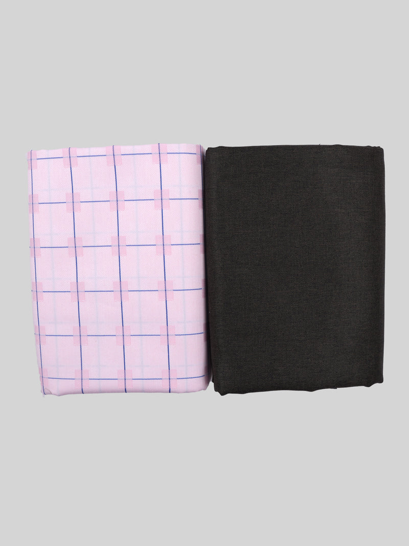 Cotton Checked Shirting & Suiting Gift Box Combo Red Coral RD79