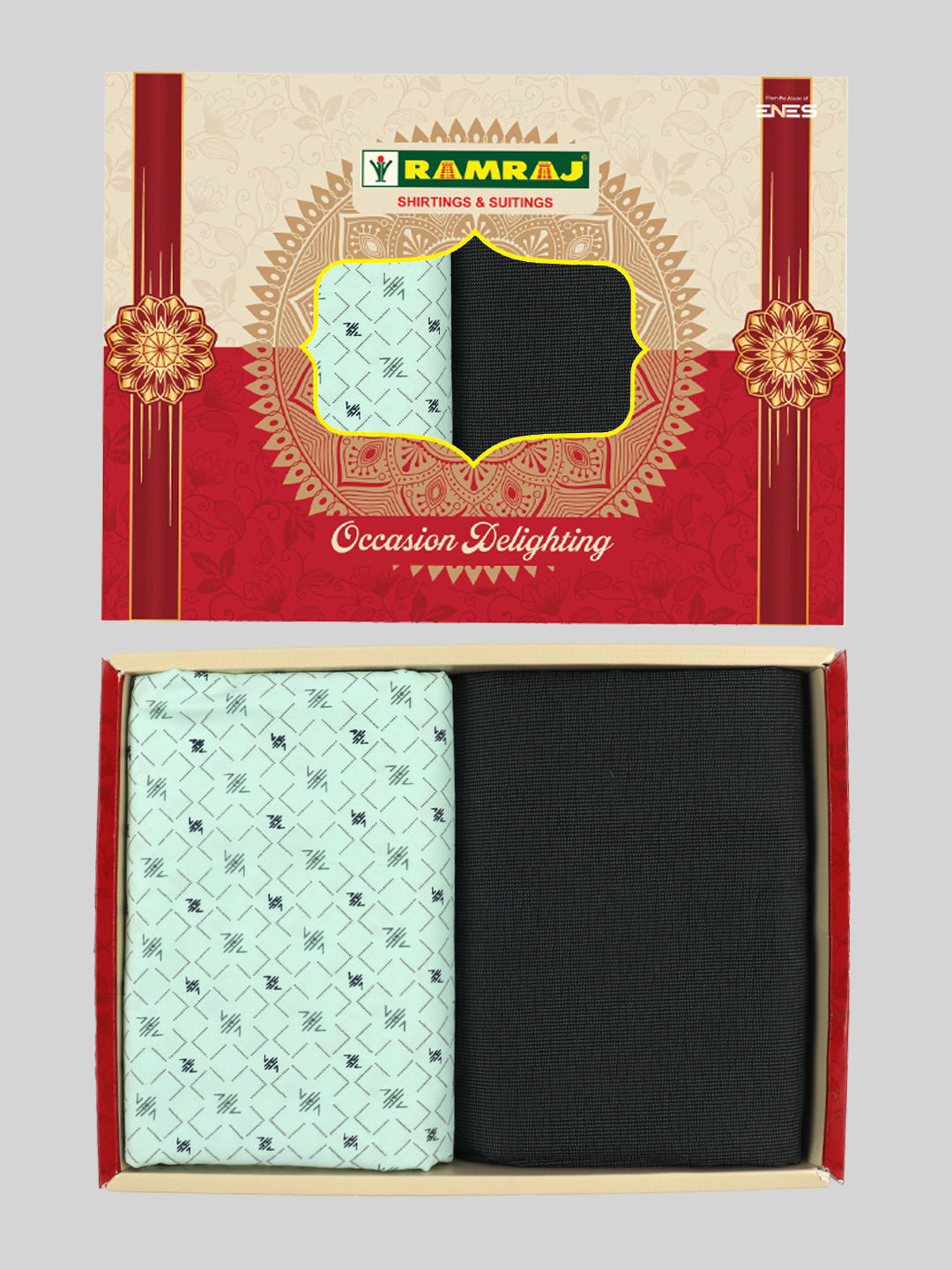 Men Cotton Printed Shirting & Suiting Gift Box RD150