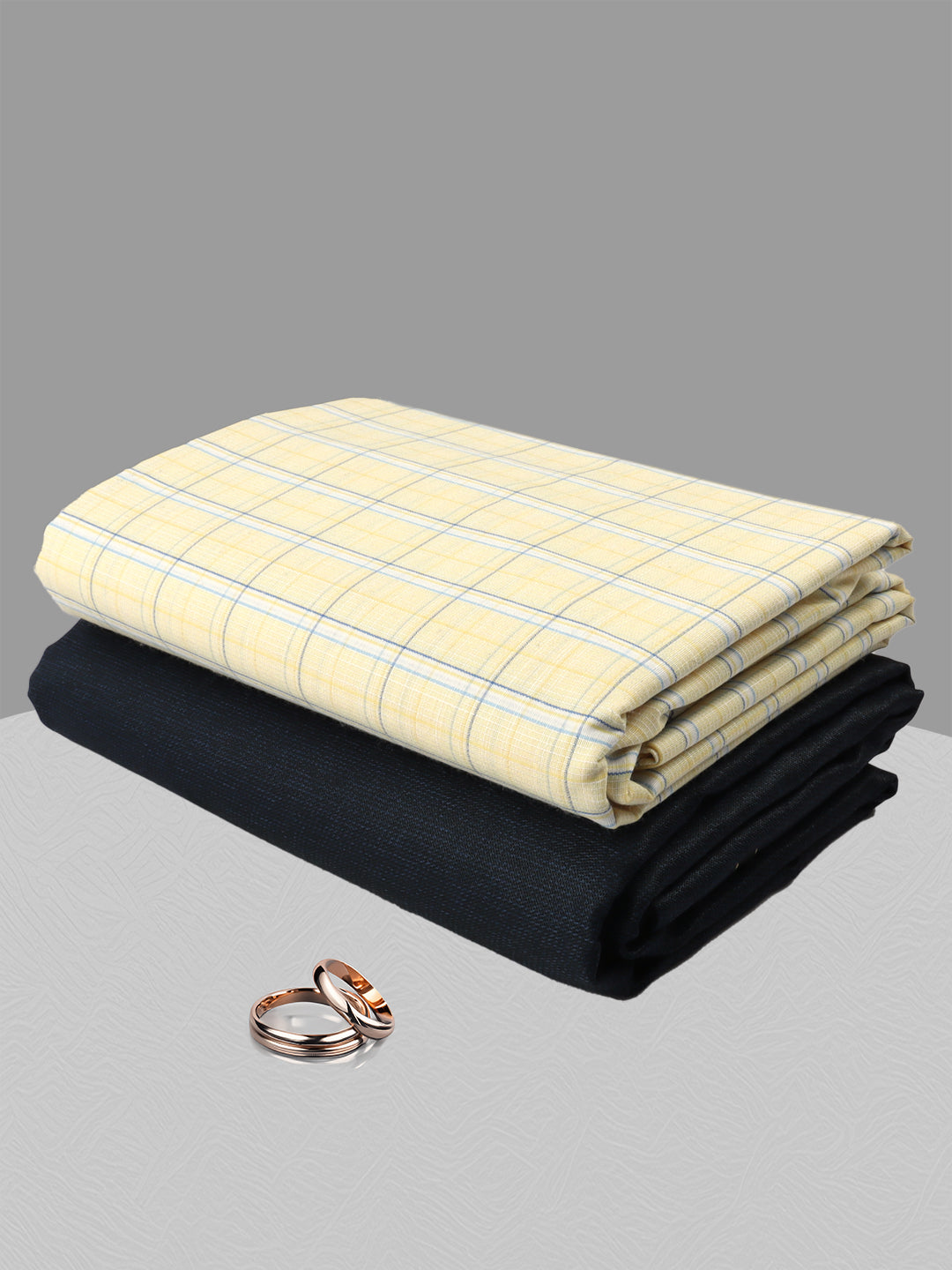 Men Cotton Checked Shirting & Suiting Gift Box RD135