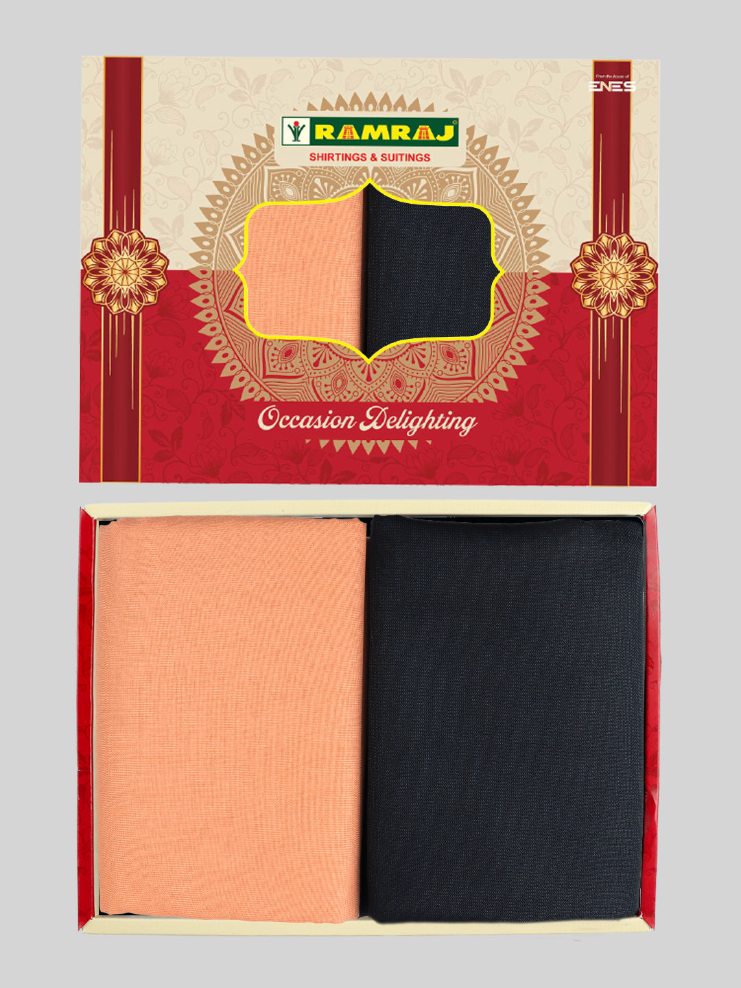 Men Cotton Plain Shirting & Suiting Gift Box RD134