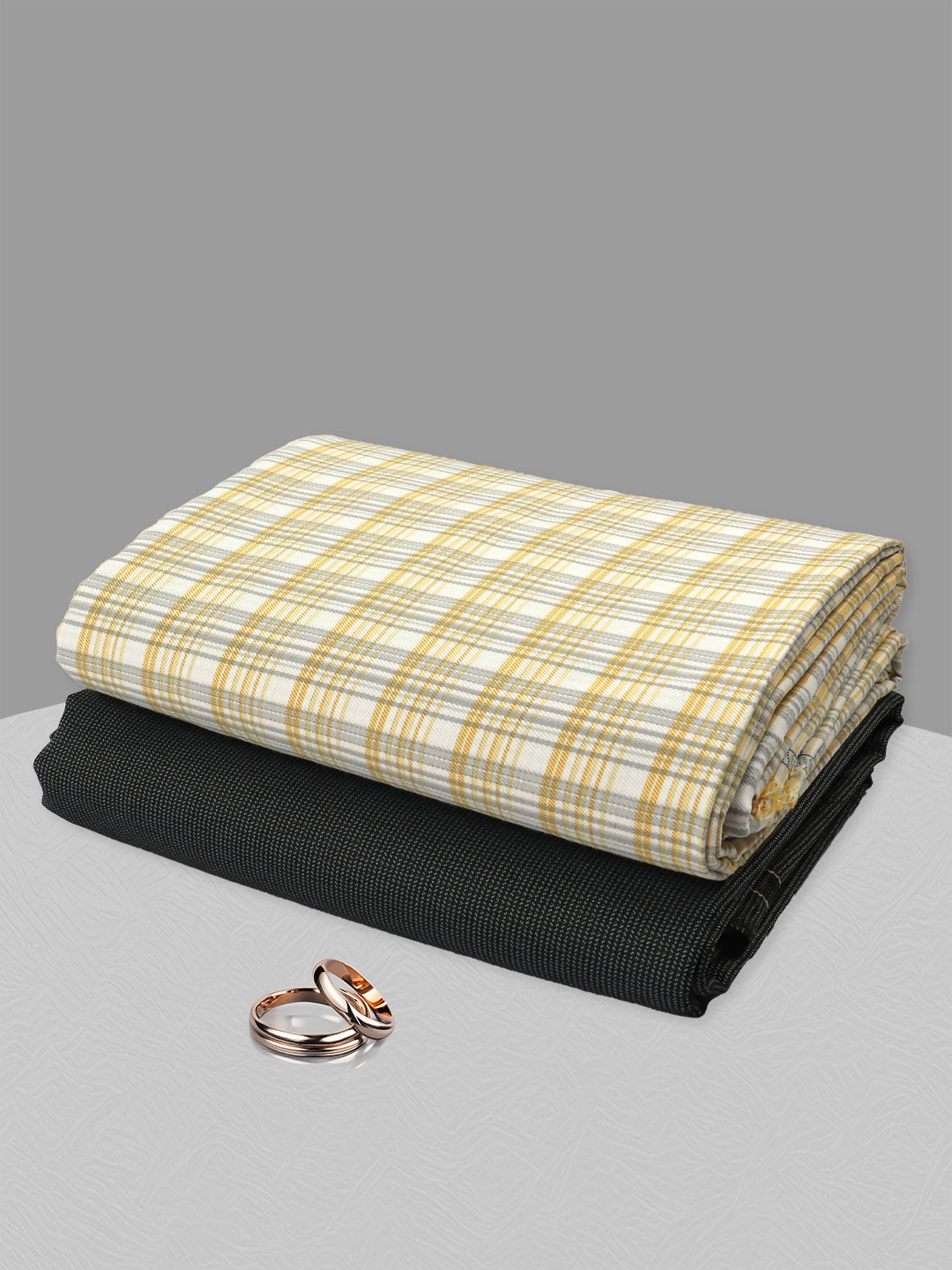 Men Cotton Checked Shirting & Suiting Gift Box RD146