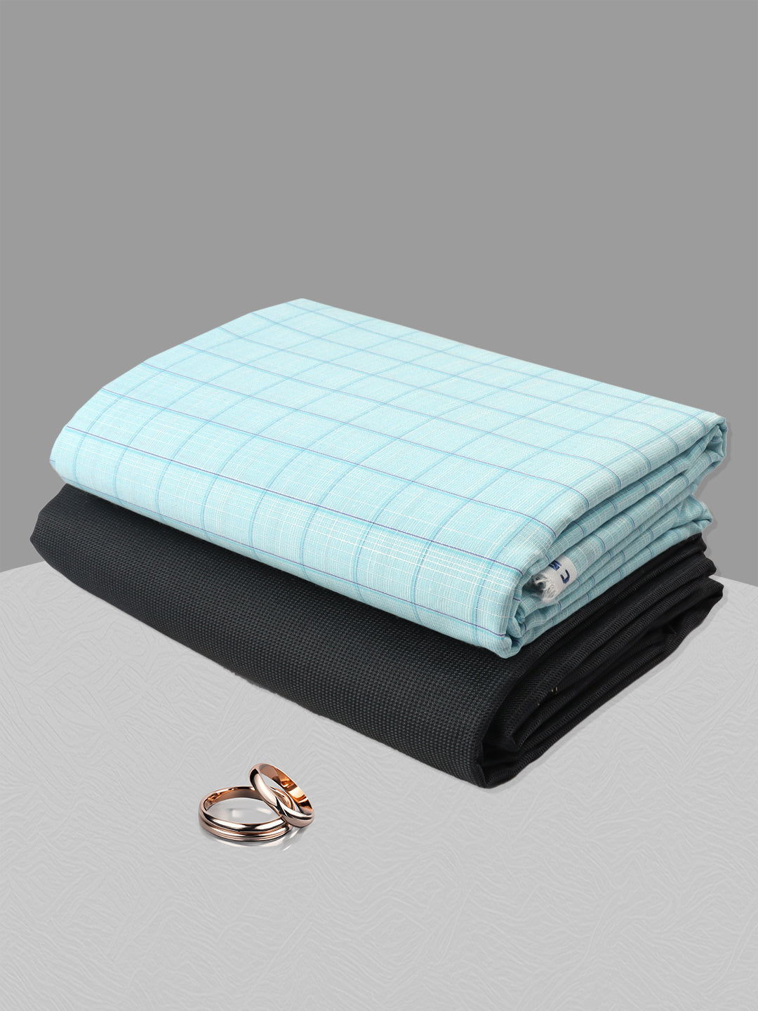 Men Cotton Checked Shirting & Suiting Gift Box RD139