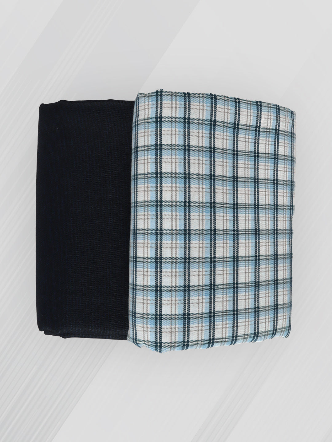 Men Cotton Checked Shirting & Suiting Gift Box RD136