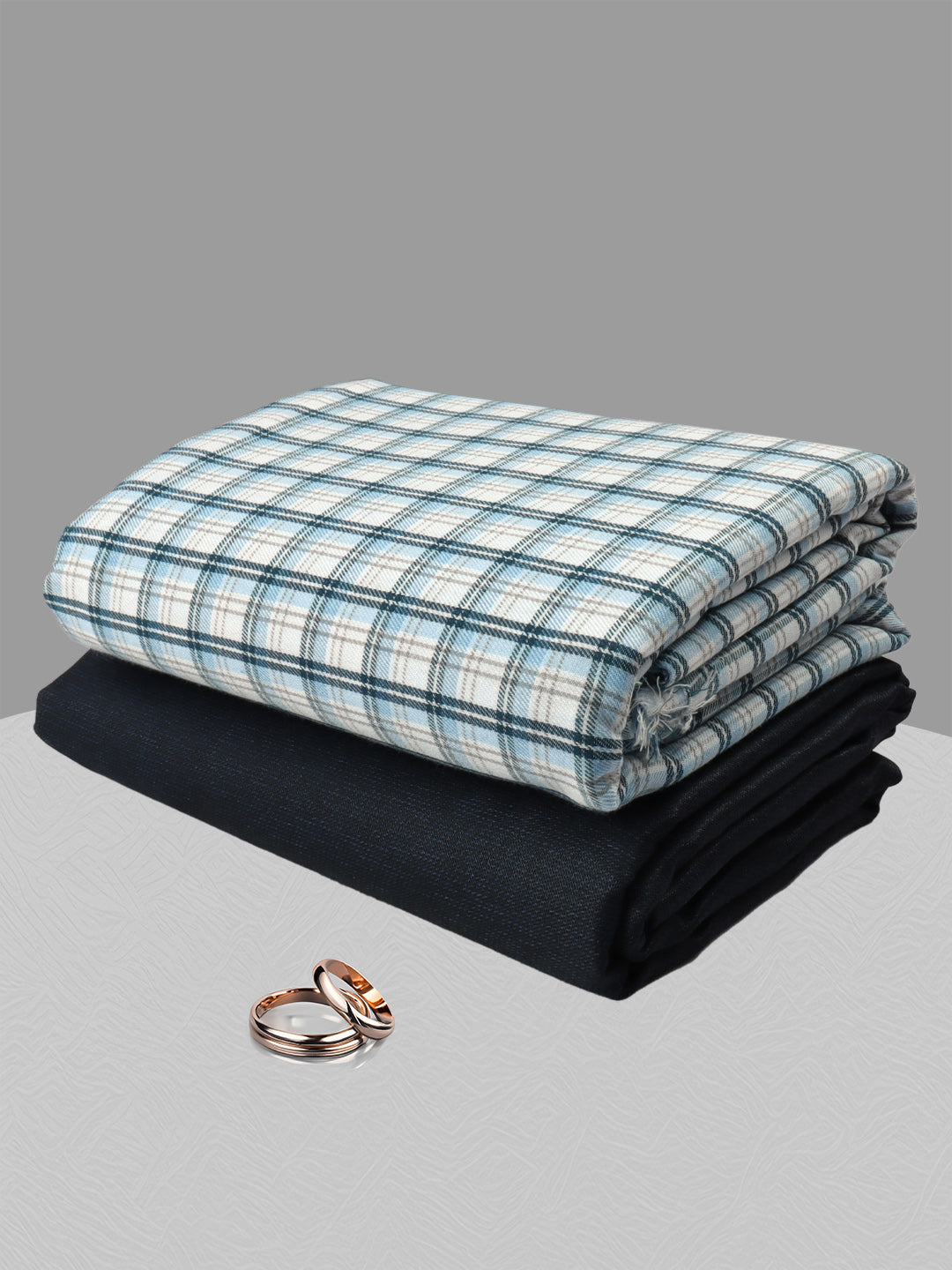 Men Cotton Checked Shirting & Suiting Gift Box RD136