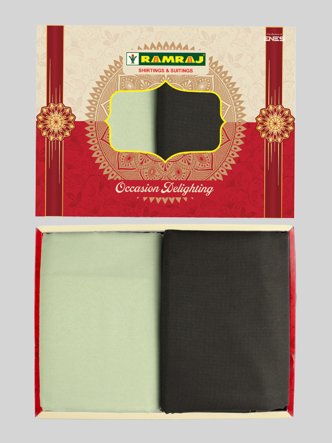 Men Cotton Plain Shirting & Suiting Gift Box RD133