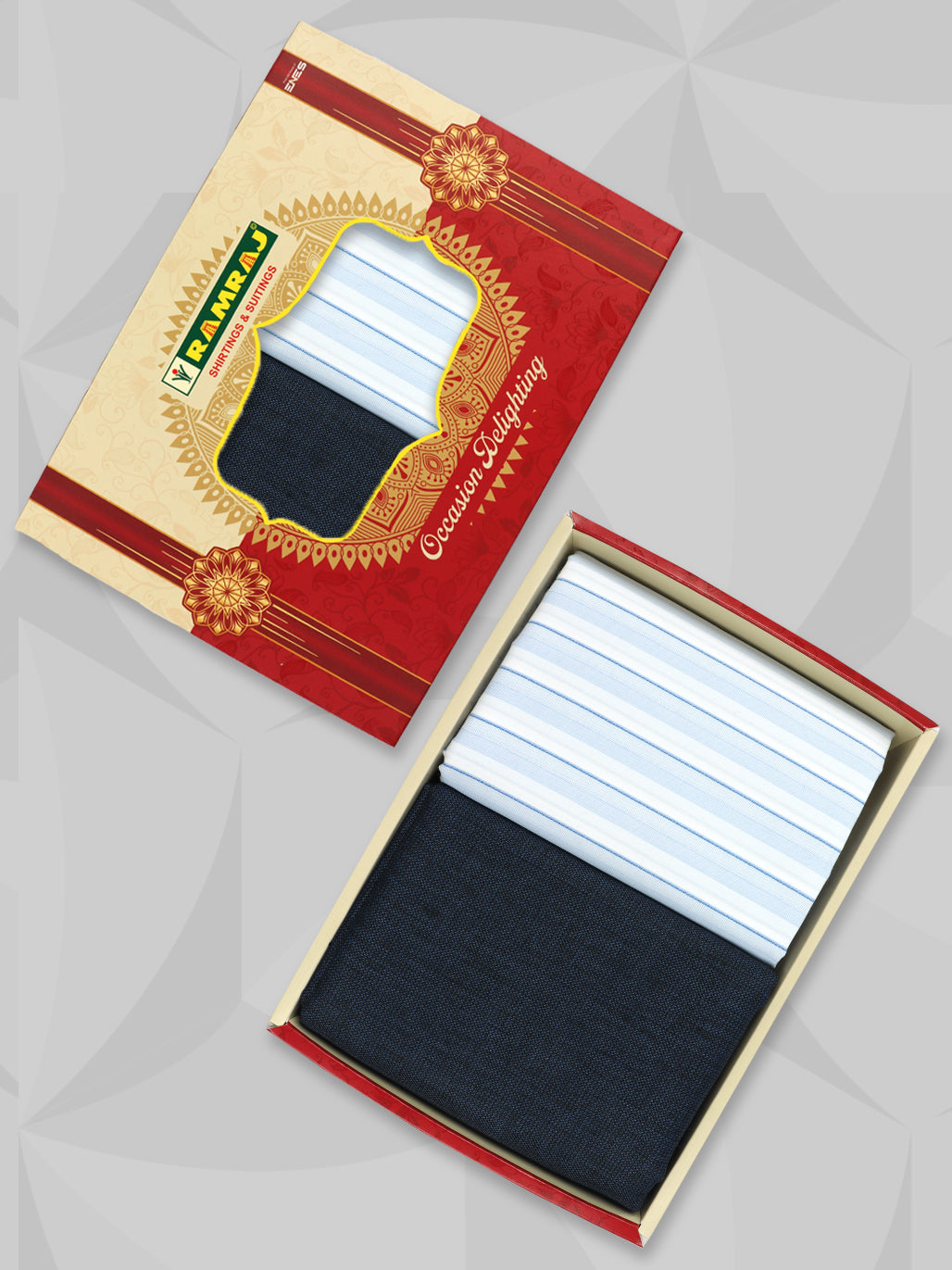 Cotton Striped Shirting & Suiting Gift Box RD166
