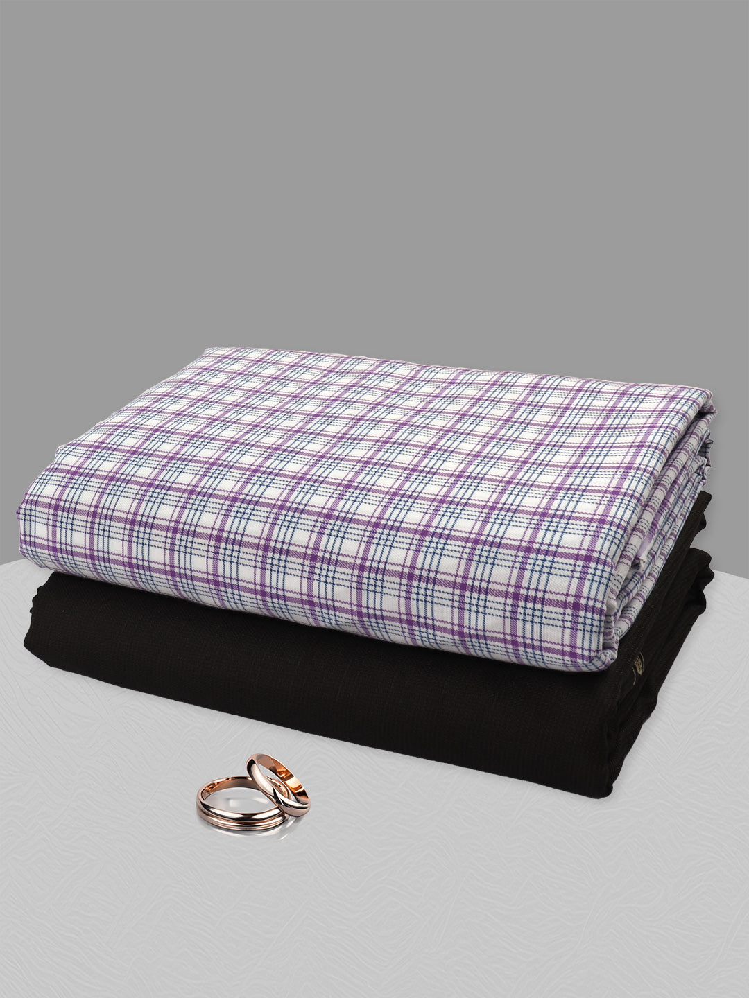 Men Cotton Checked Shirting & Suiting Gift Box RD147