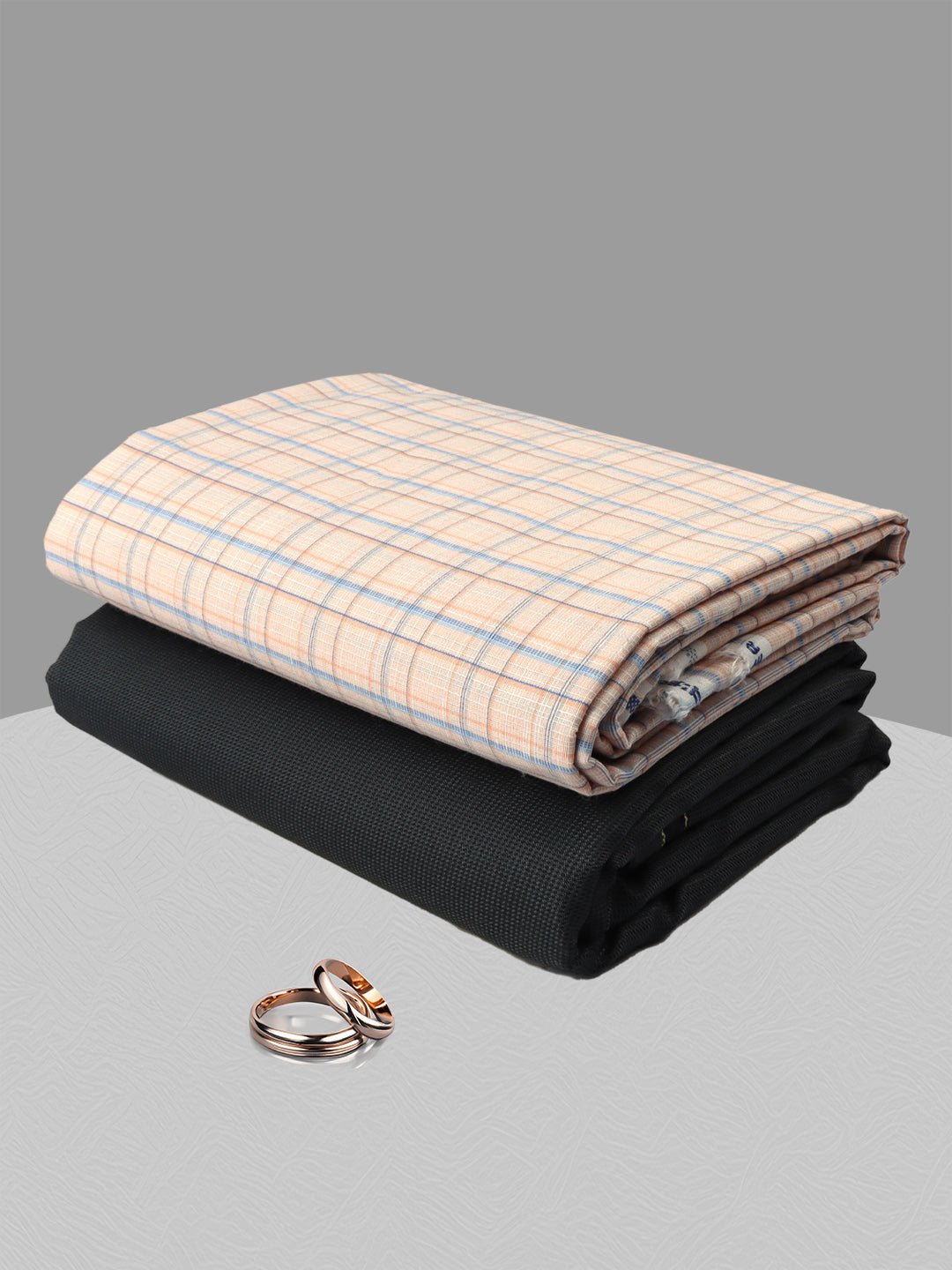 Men Cotton Checked Shirting & Suiting Gift Box RD137