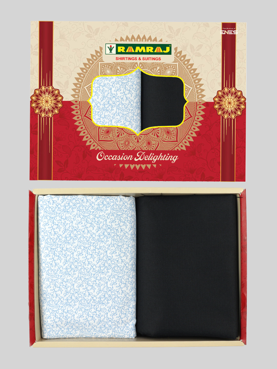 Men Cotton Printed Shirting & Suiting Gift Box RD148