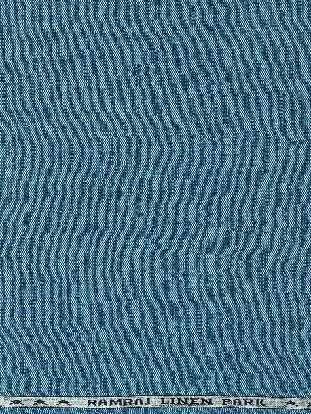 Men Premium Linen Tencel Plain Blue Shirt Fabric