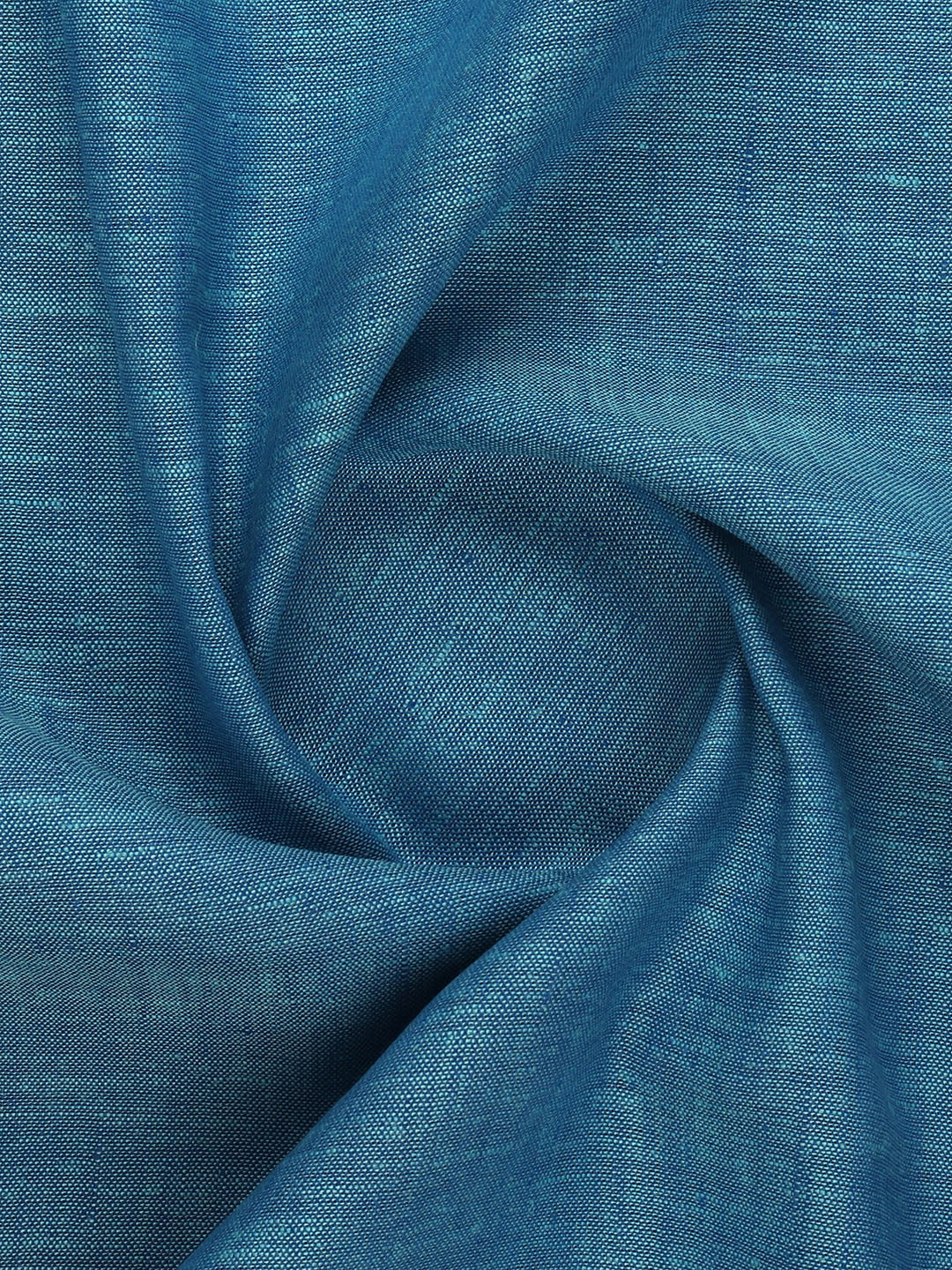 Men Premium Linen Tencel Plain Blue Shirt Fabric