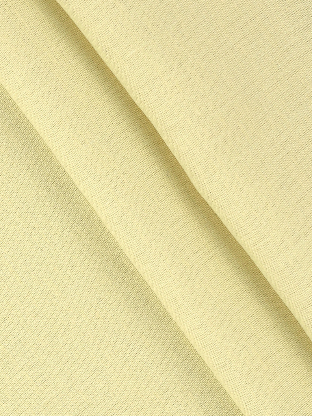 Men Premium Linen Tencel Yellow Plain Shirt Fabric