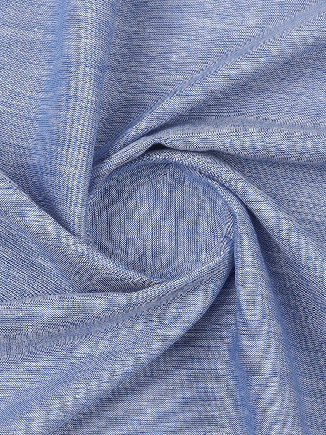 Men Premium Linen Tencel Blue Plain Shirt Fabric
