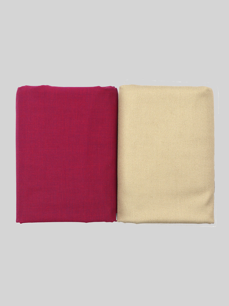 Cotton Plain Purple Shirting & Sandal Suiting Gift Box Combo RY16