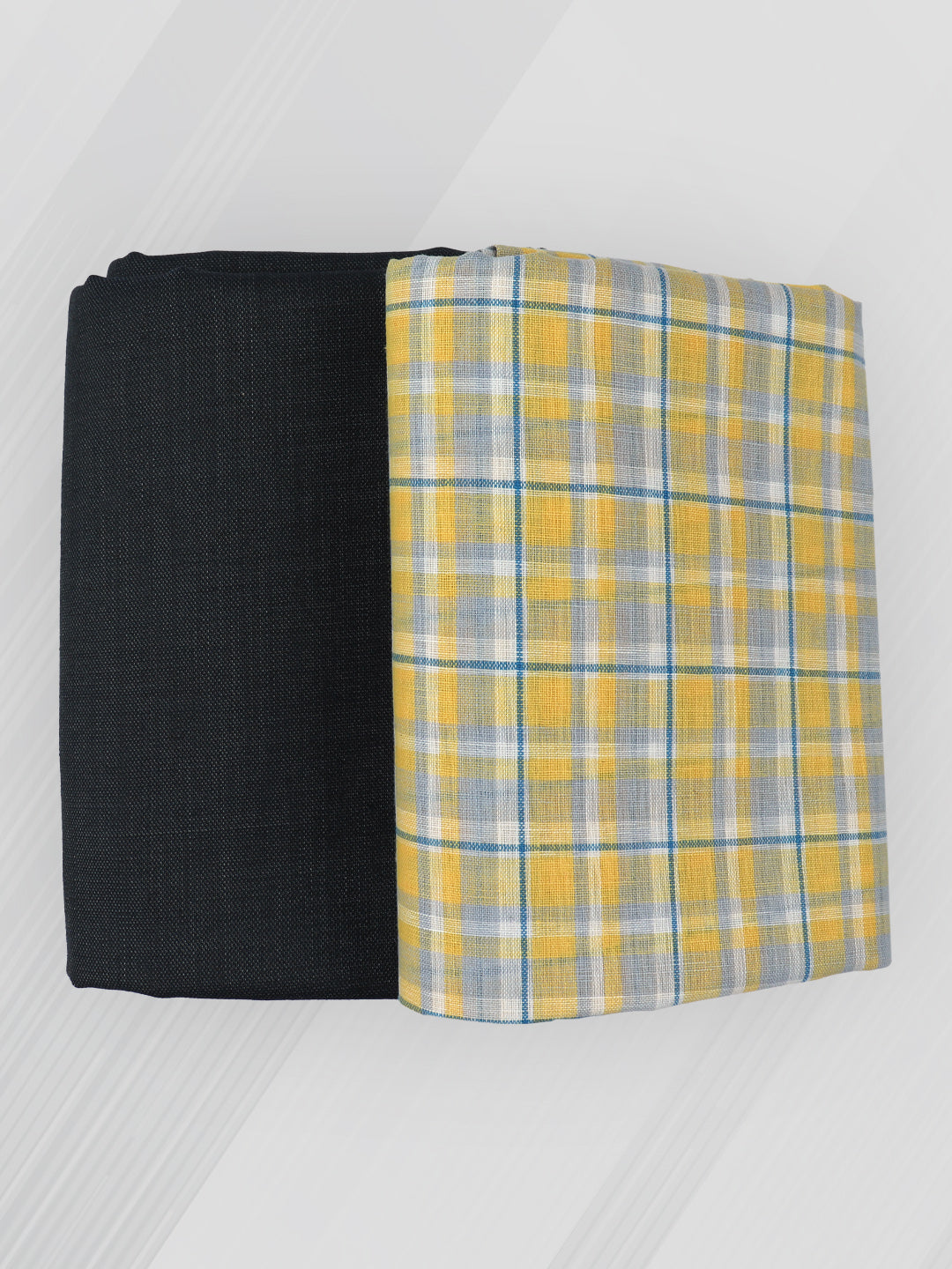 Men 100% Cotton Checked Shirting & Suiting Gift Box Combo RY83