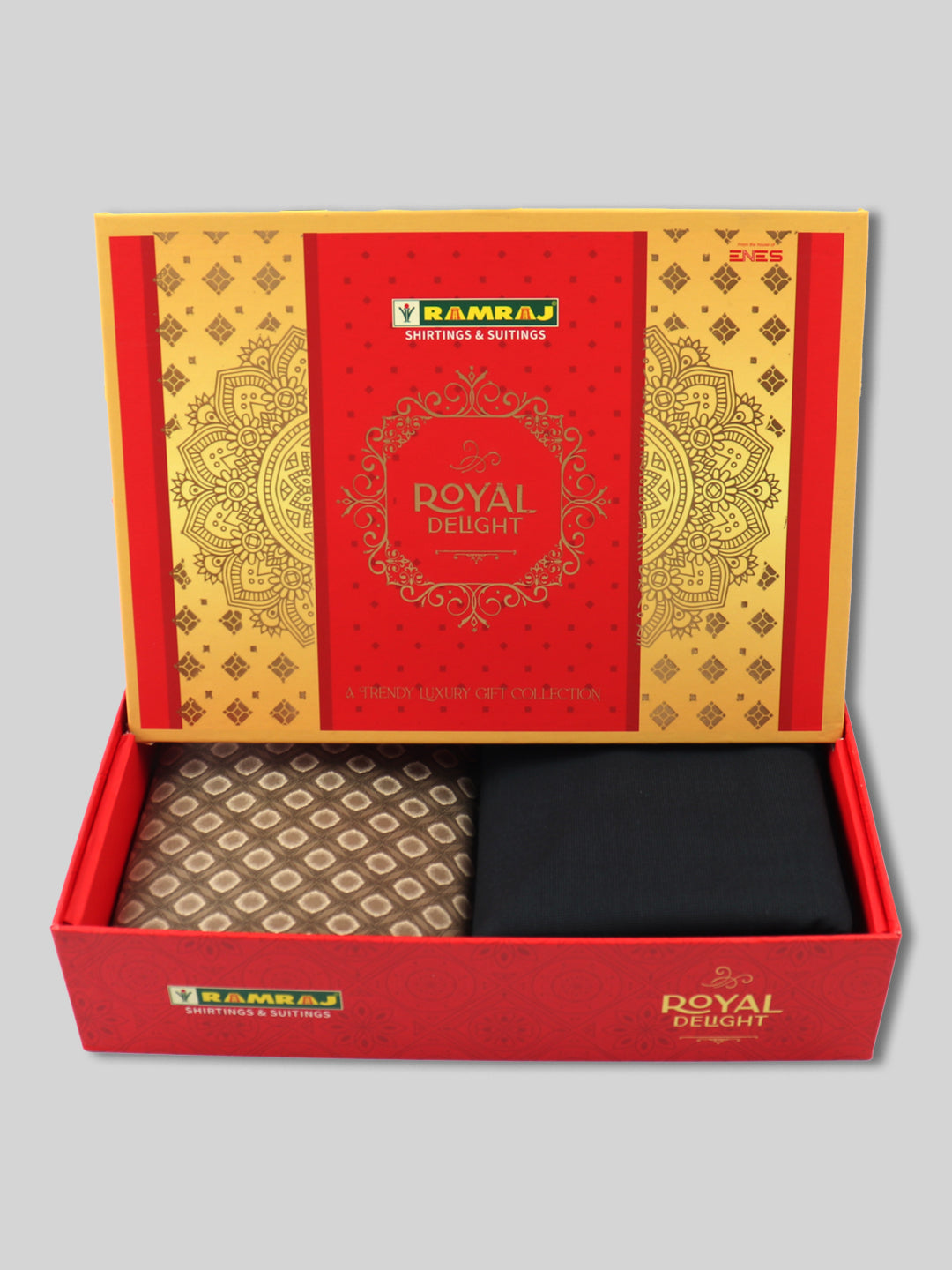 Men 100% Cotton Printed Shirting & Suiting Gift Box RY69
