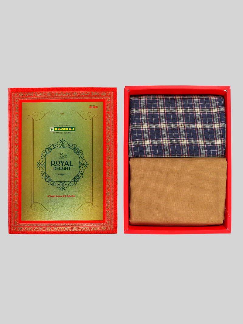 Cotton Checked Shirting & Suiting Gift Box Combo RY30