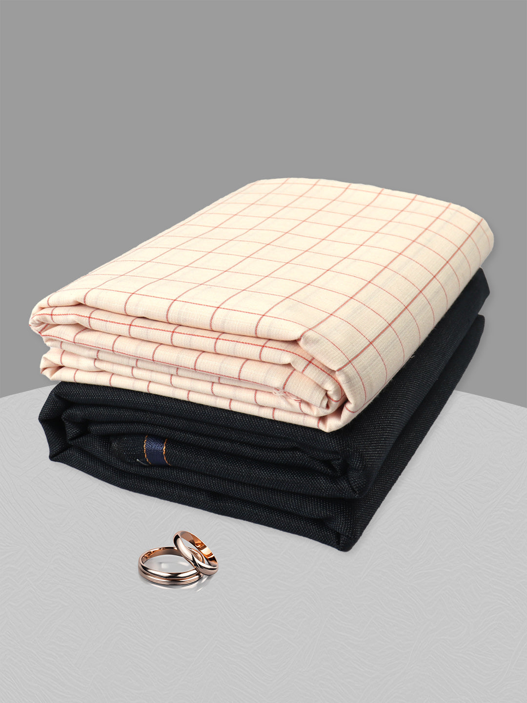 Men 100% Cotton Checked Shirting & Suiting Gift Box Combo RY82