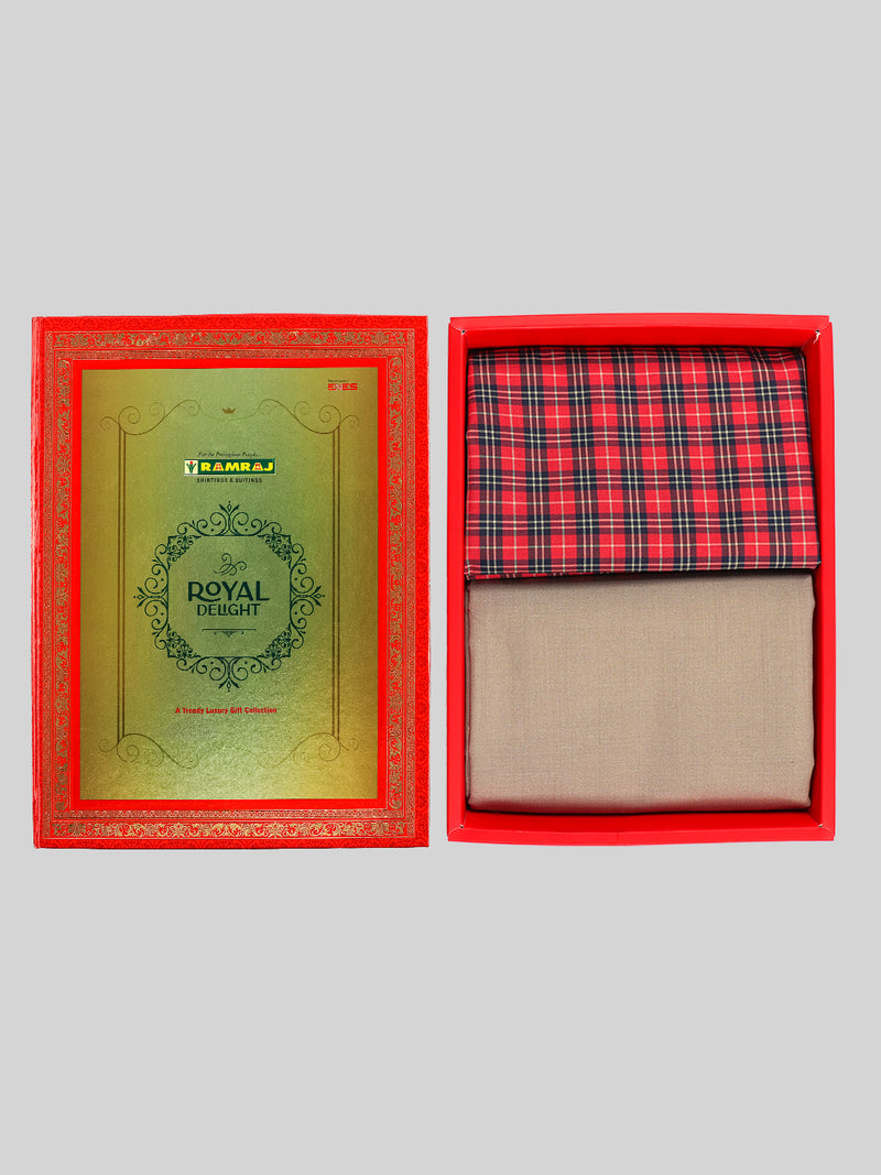 Cotton Checked Shirting & Suiting Gift Box Combo RY28