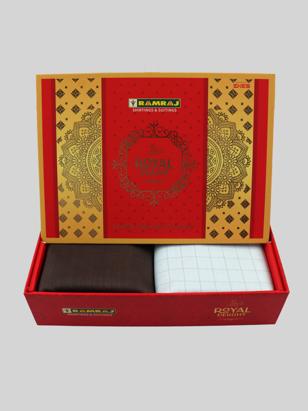 Men 100% Cotton Checked Shirting & Suiting Gift Box RY81