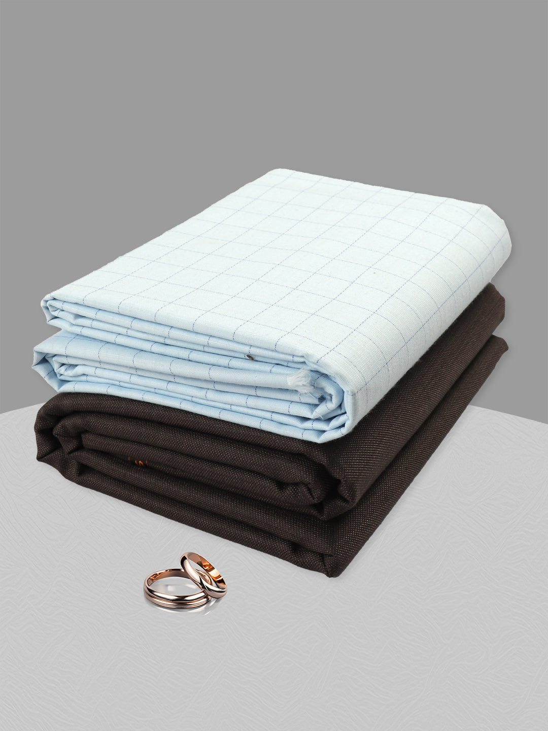 Men 100% Cotton Checked Shirting & Suiting Gift Box RY81