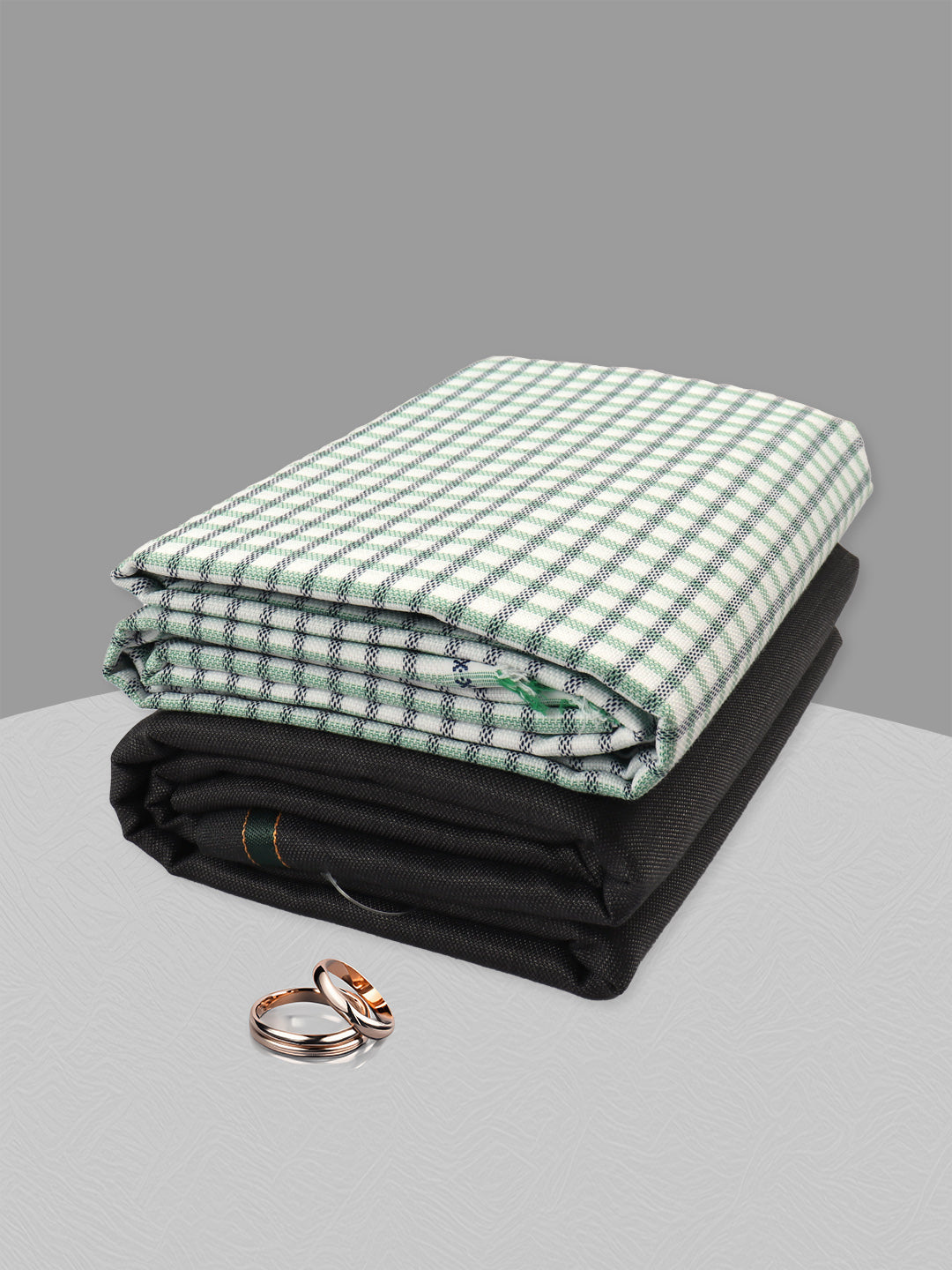 Men 100% Cotton Checked Shirting & Suiting Gift Box RY80
