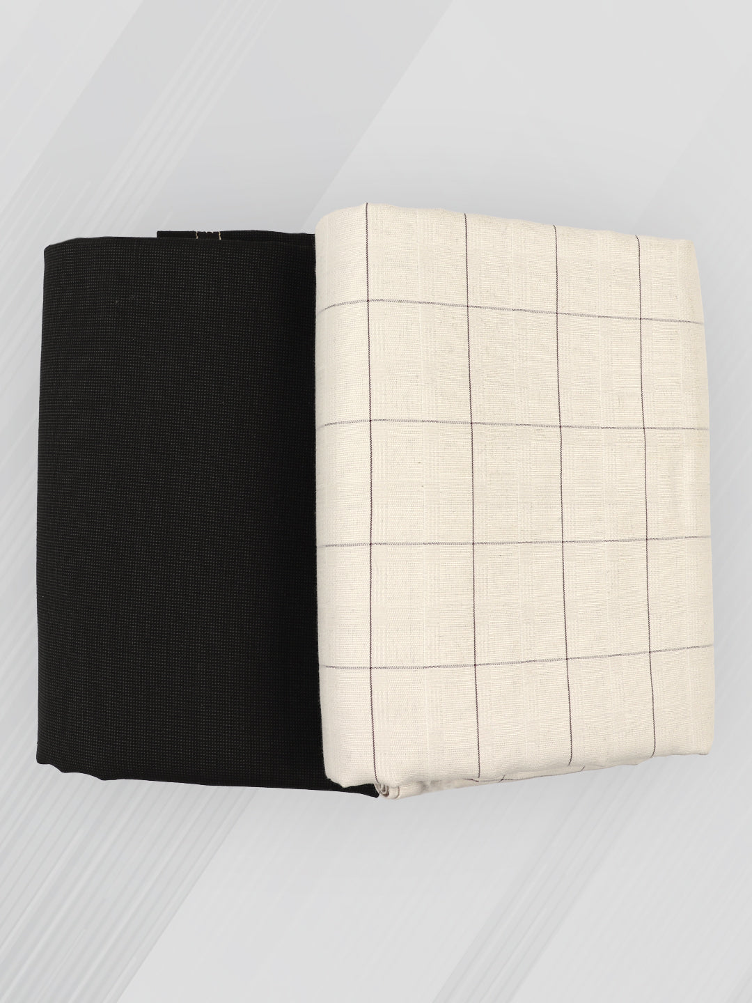 Men 100% Cotton Checked Shirting & Suiting Gift Box Combo RY84