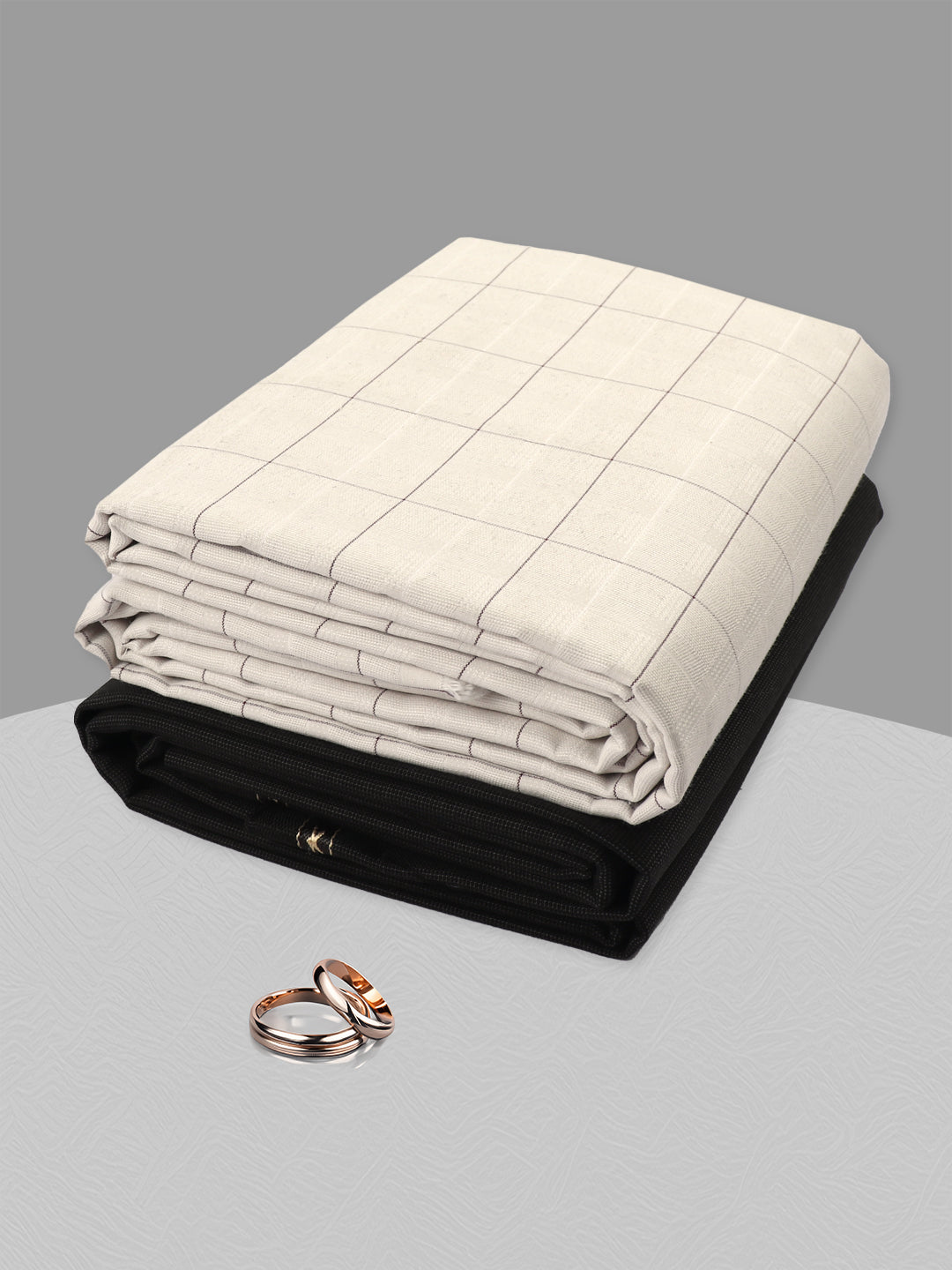Men 100% Cotton Checked Shirting & Suiting Gift Box Combo RY84