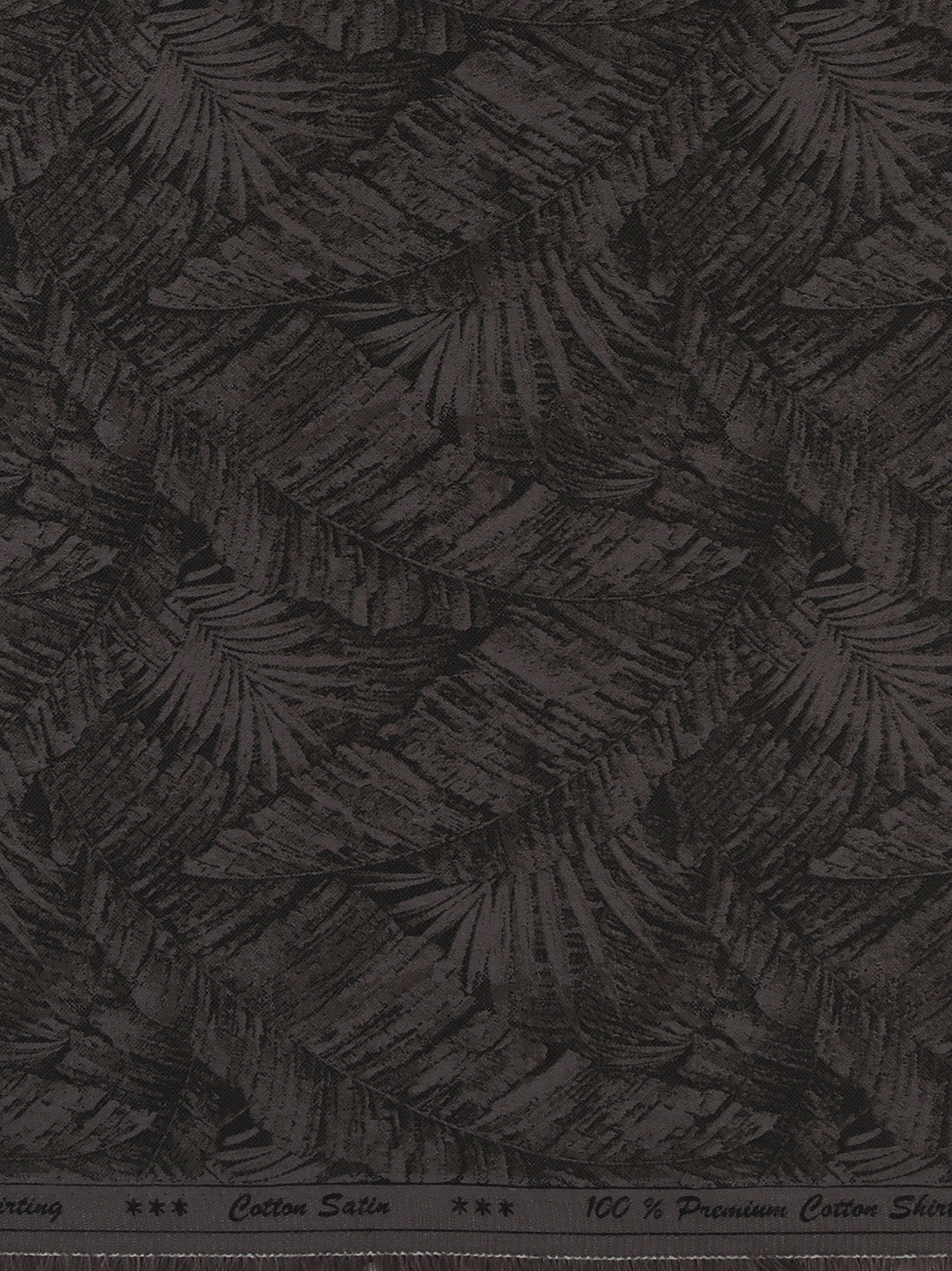 Men 100% Cotton Dark Grey Printed Shirt Fabric Oslo Print