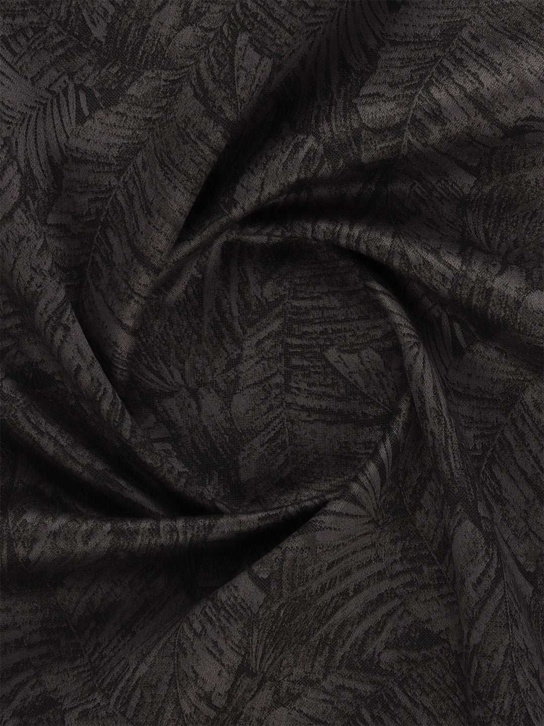 Men 100% Cotton Dark Grey Printed Shirt Fabric Oslo Print