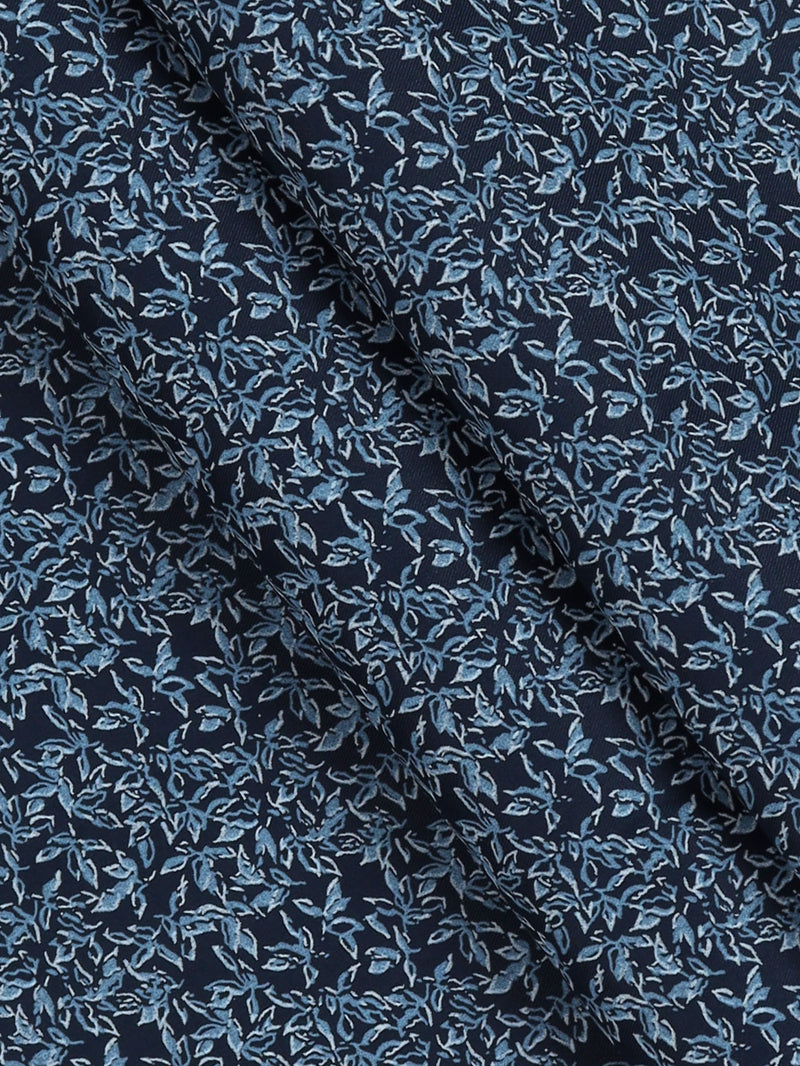 100% Cotton Blue Colour Printed Shirt Fabric Alpha