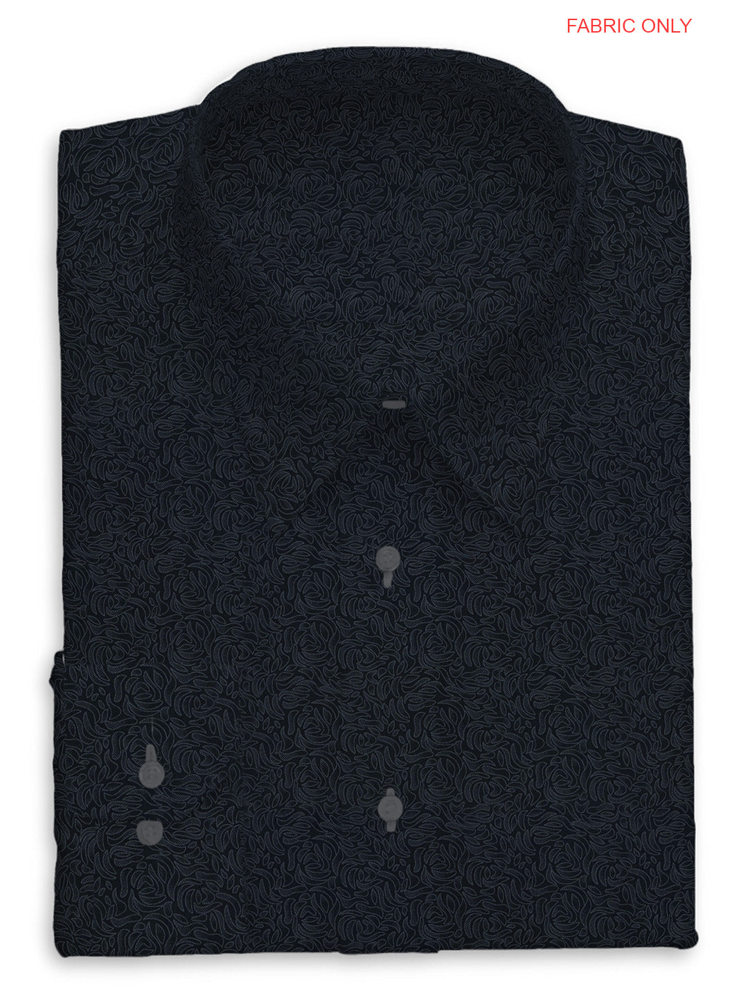 Cotton Black with Grey All-over Print Shirt Fabric ALPHA