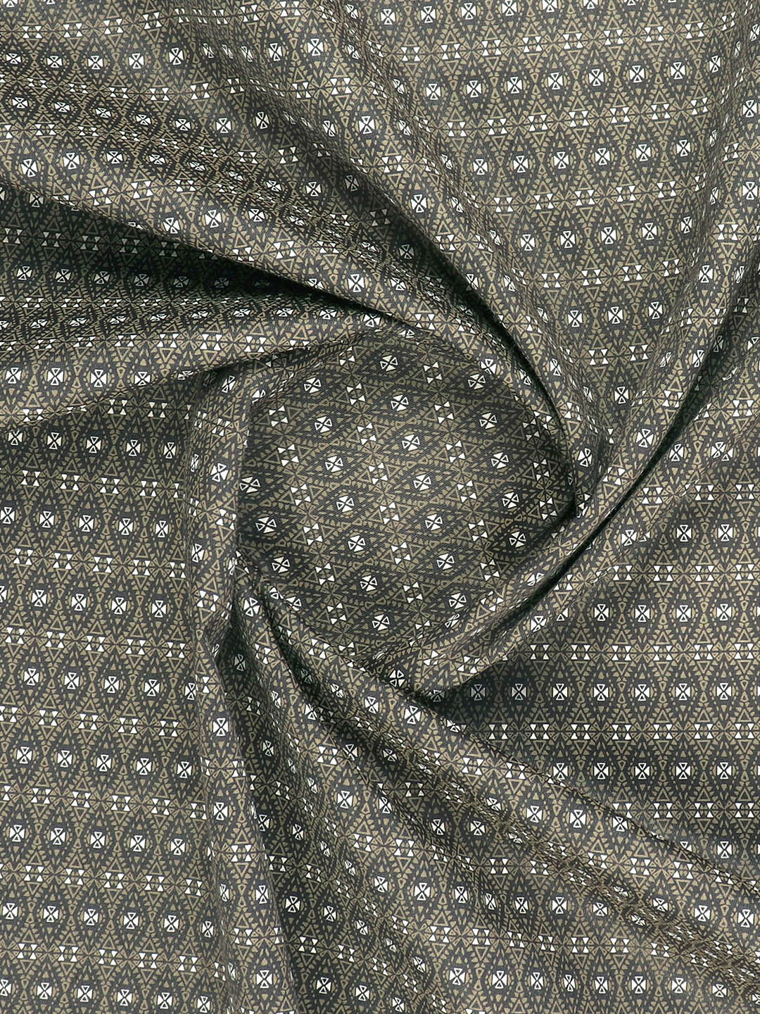Cotton Green All-over Print Shirt Fabric ALPHA