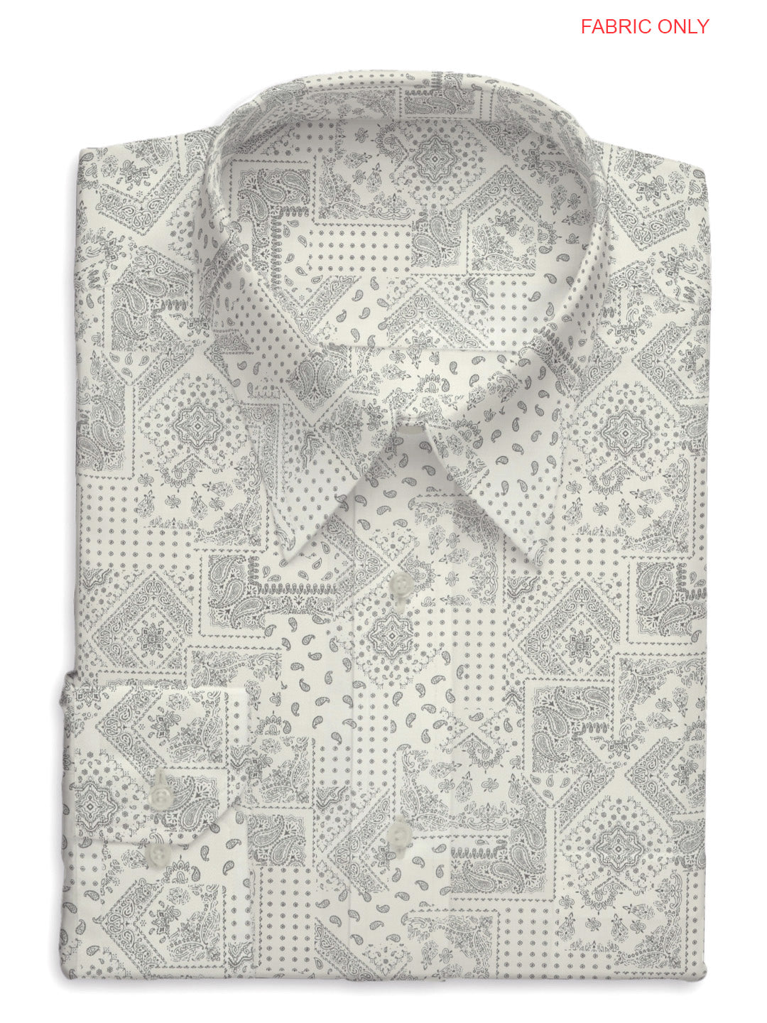 Cotton Blend Grey Colour All-over Print Shirt Fabric ALPHA