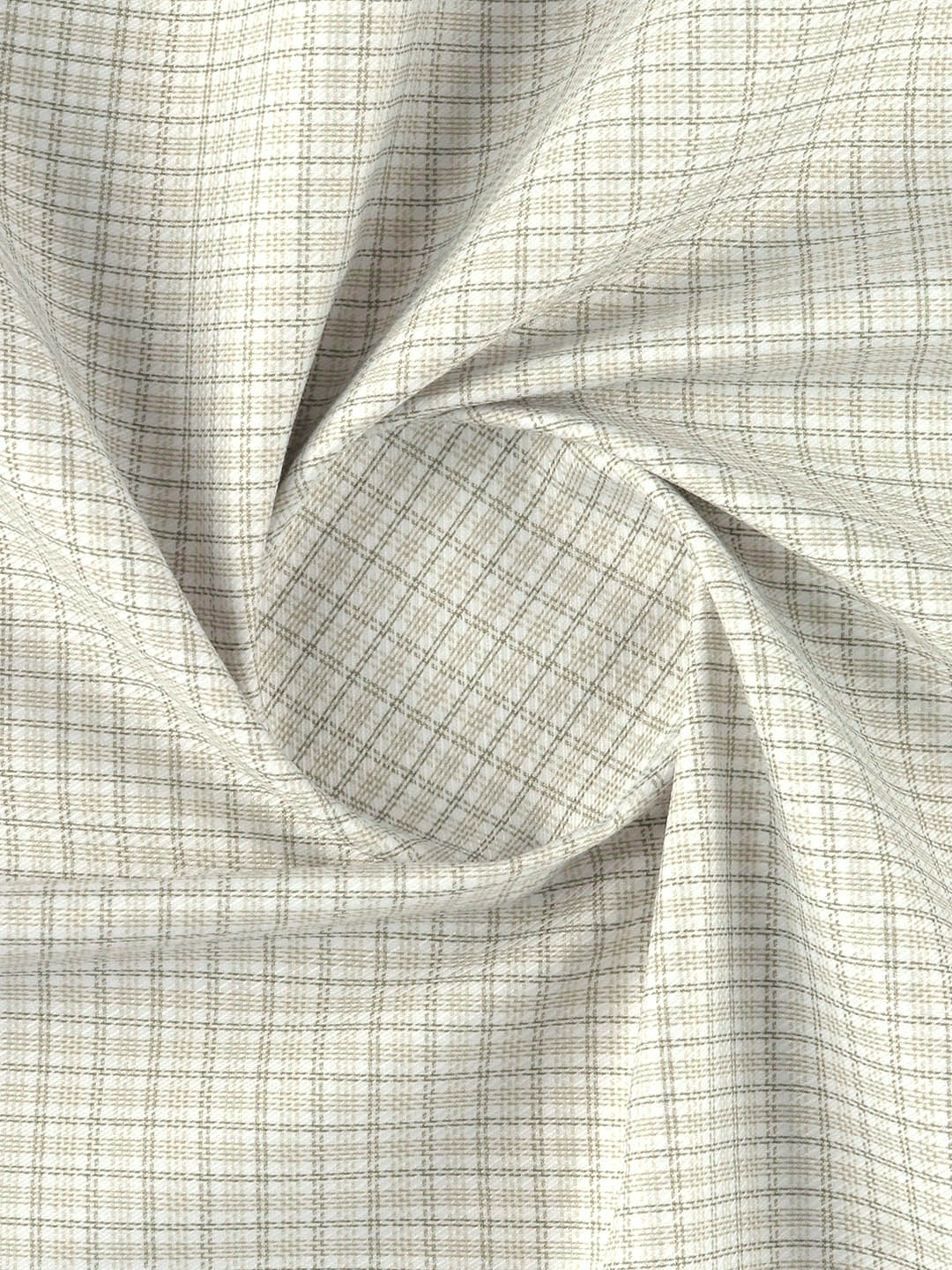 Men Cotton Rich Checked Shirt fabric Green Galaxy Art
