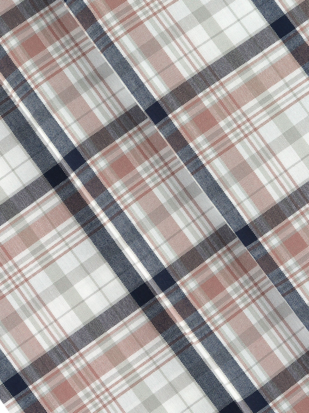 Men Cotton Rich Checked White with Blue Shirt Fabric Galaxy Art