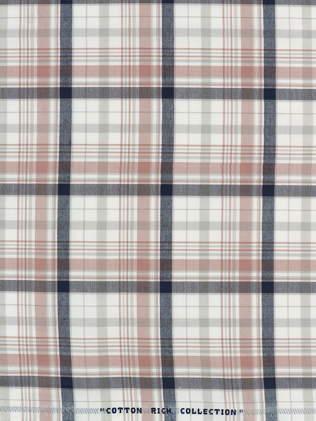 Men Cotton Rich Checked White with Blue Shirt Fabric Galaxy Art