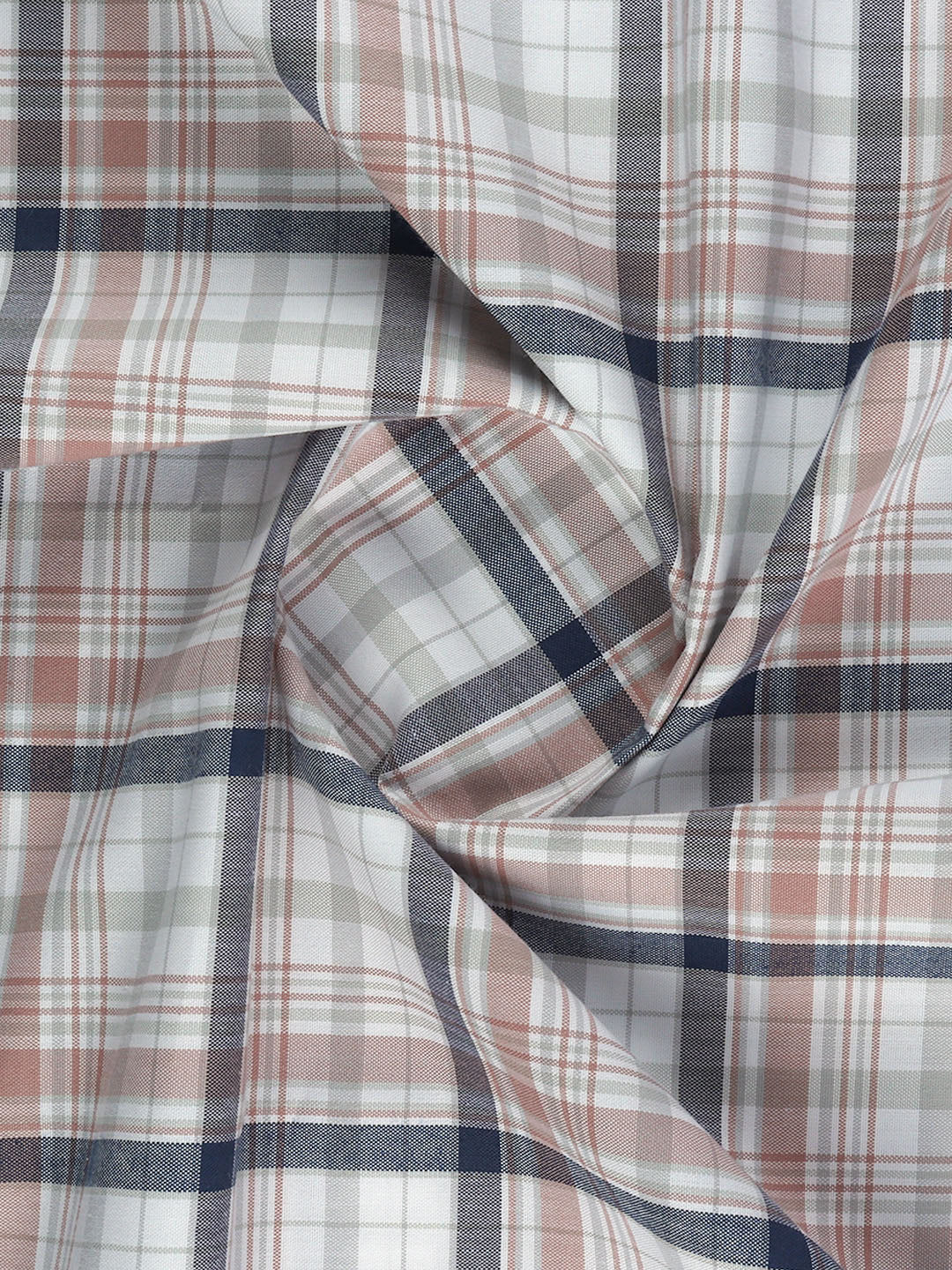 Men Cotton Rich Checked White with Blue Shirt Fabric Galaxy Art