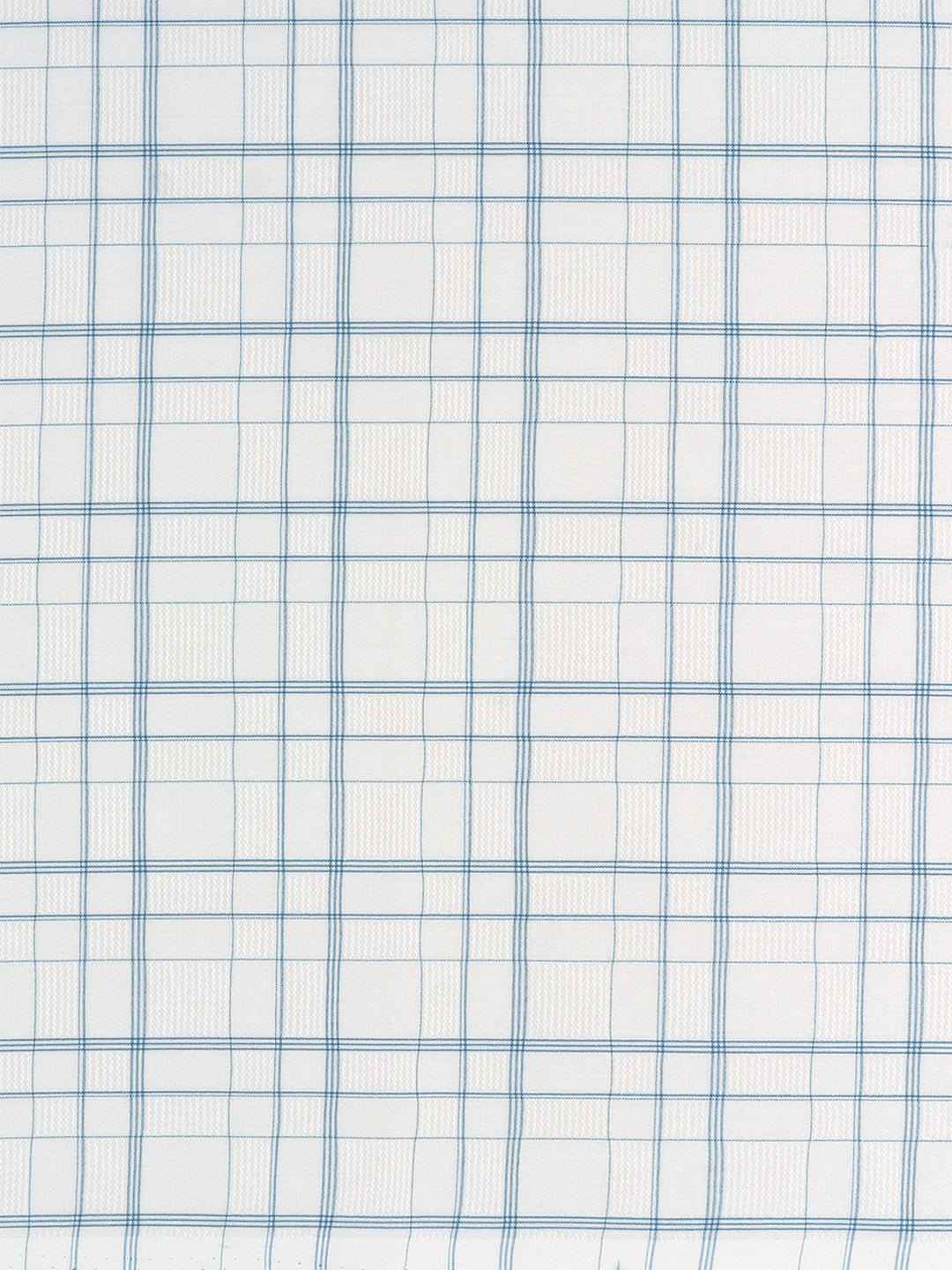 Cotton Rich White with Blue Self Design Shirt Fabric Galaxy Art