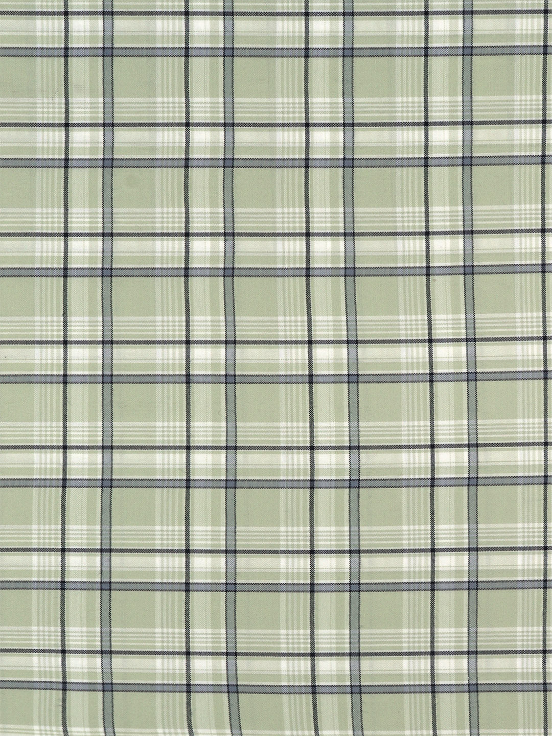 Cotton Rich Green Checked Shirt Fabric Galaxy Art