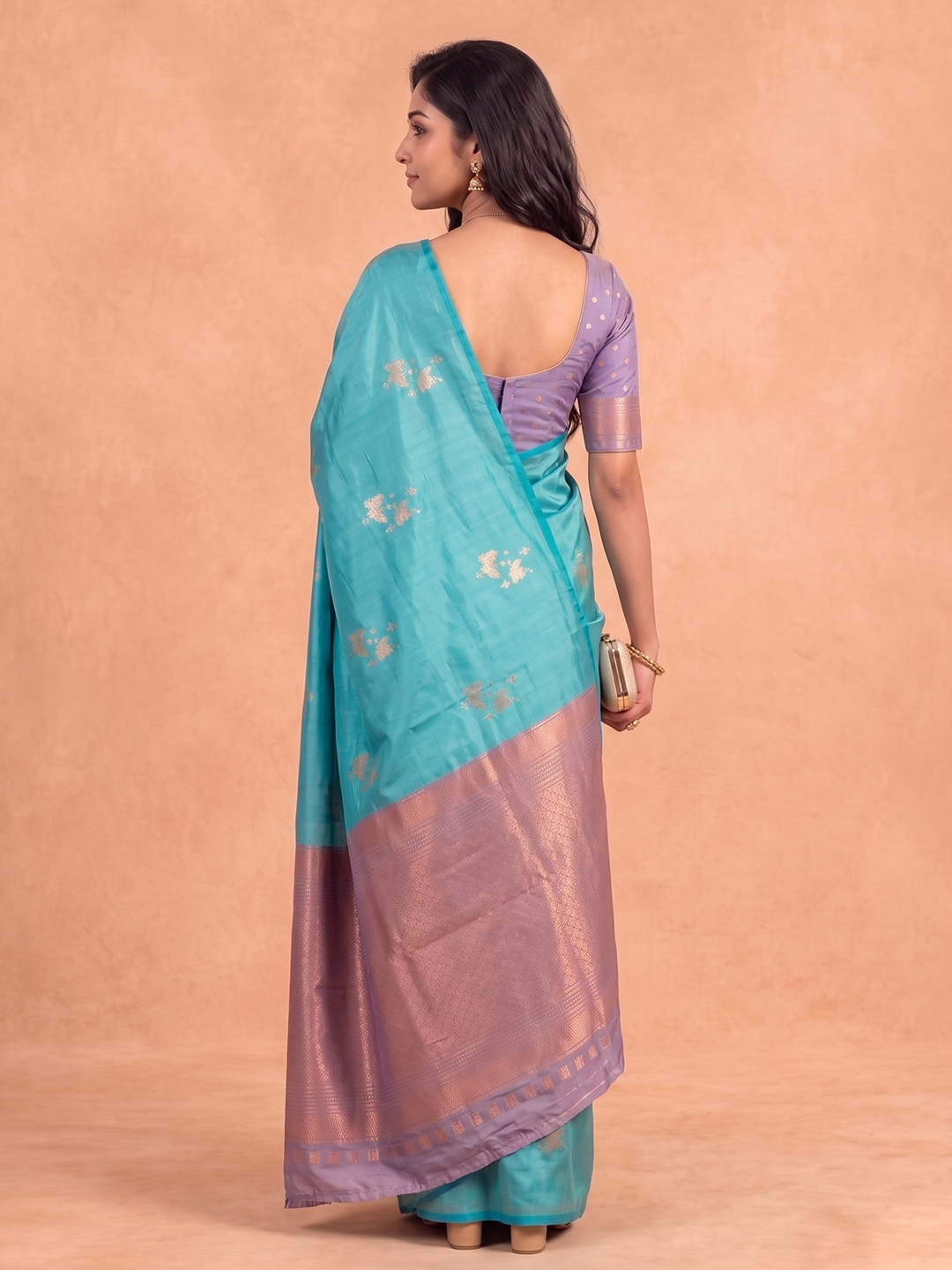 Women Soft Silk Blue Saree SS523