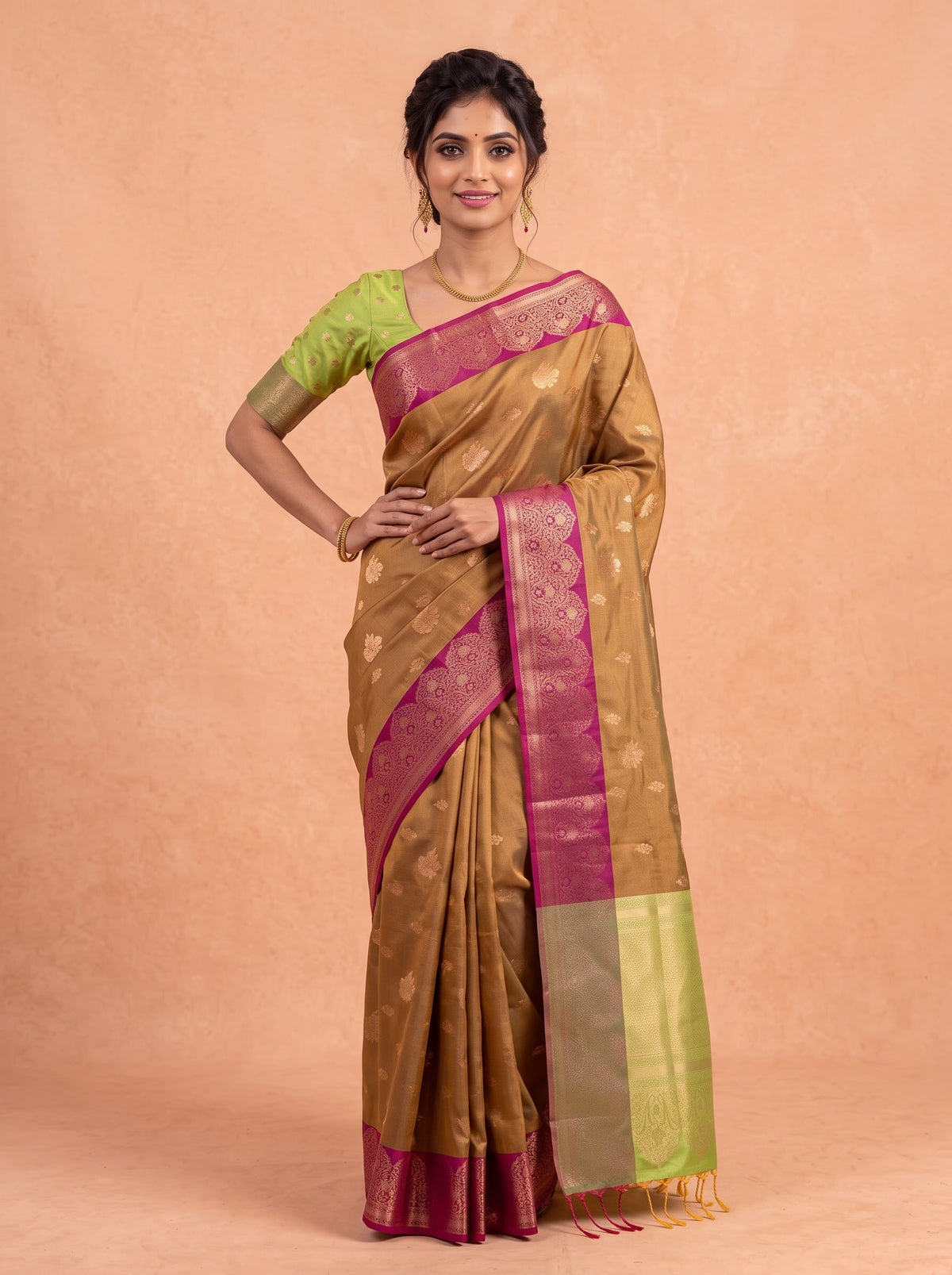 Women Soft Silk Mustard Saree SS501